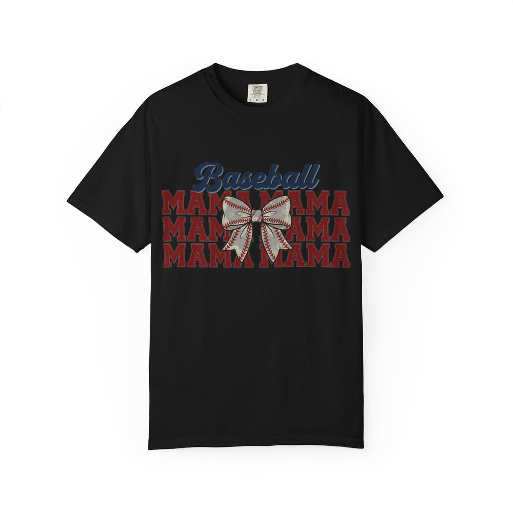 Baseball Mama Three Row Shirt, Varsity Repeat Mama Tee, Baseball Bow Mom Shirt, Little League Gift