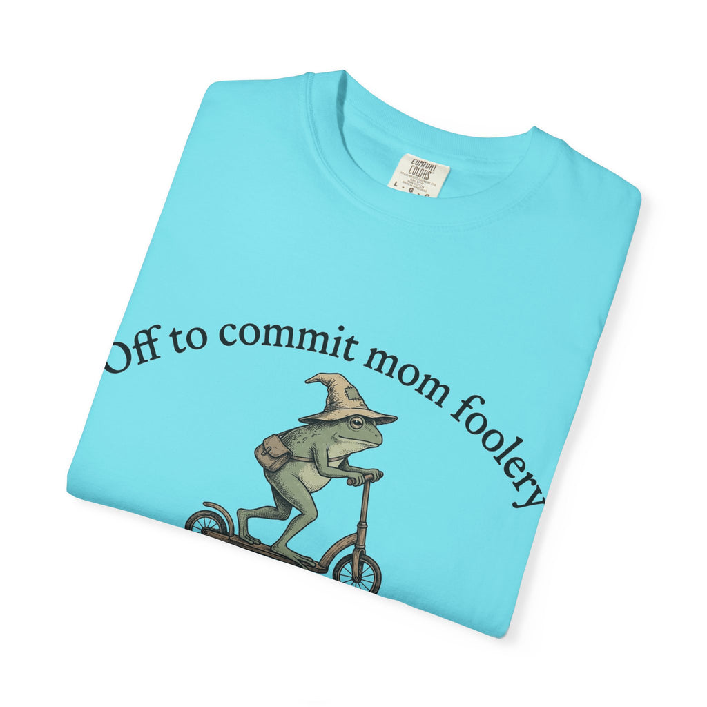 Off To Commit Mom Foolery Shirt, Funny Witch Frog Scooter Tee, Sarcastic Mom Shirt, Mom Humor Gift