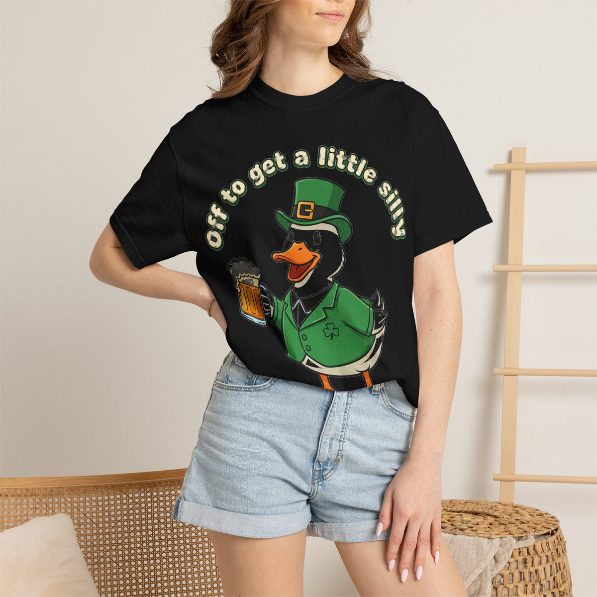 Off To Get A Little Silly Duck Shirt, Leprechaun Suit Beer Duck Tee, Funny St Patricks Day Shirt, Irish Gift