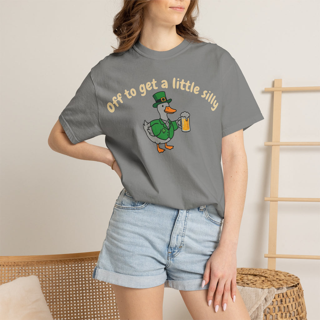 Off To Get A Little Silly Shirt, St Patricks Day Duck Beer Tee, Funny Irish Duck Shirt, Paddys Day Gift
