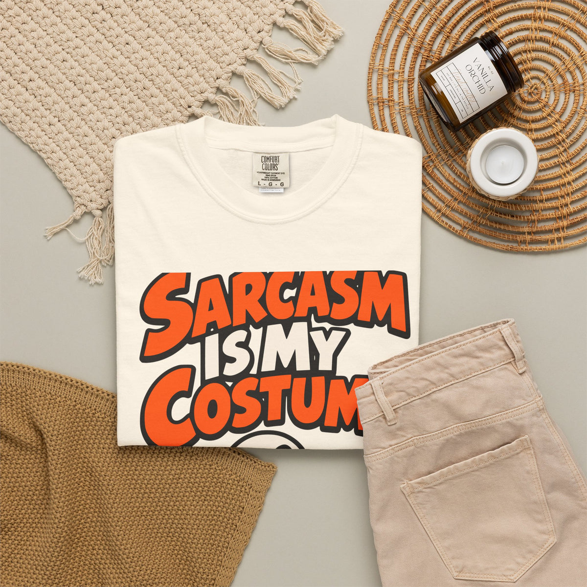 Sarcasm Is My Costume Halloween Shirt, Funny Ghost Tee, Retro Sarcastic Humor