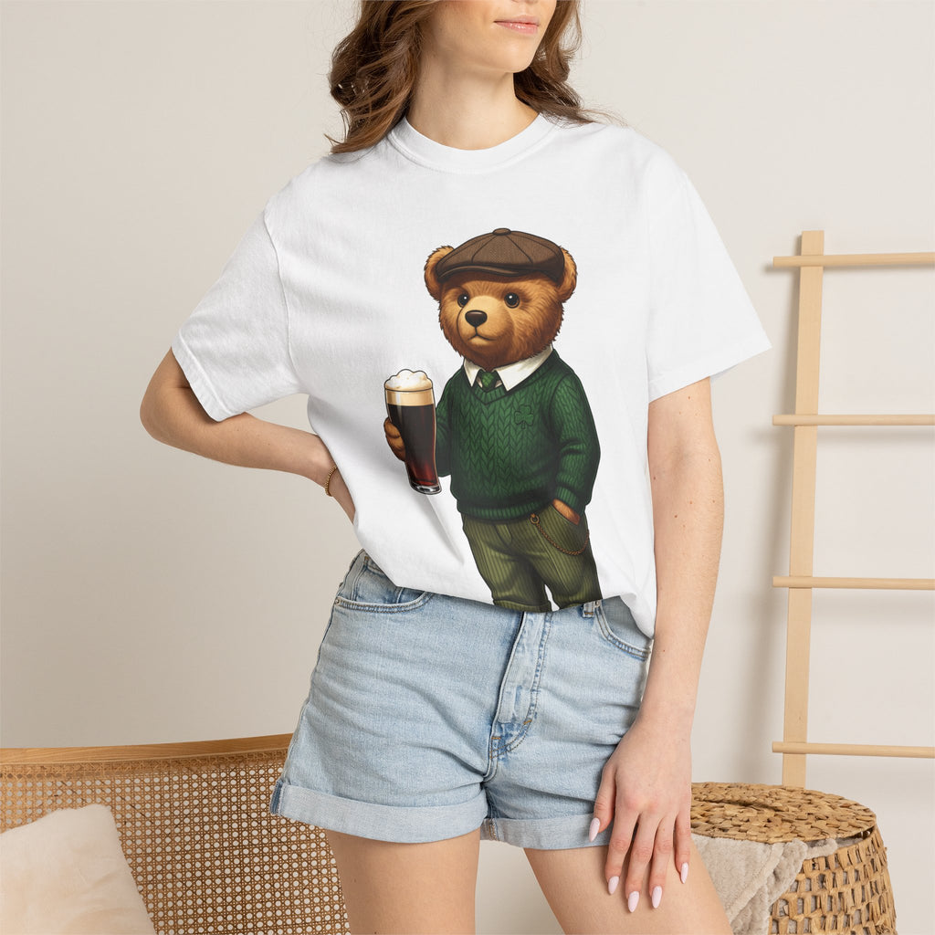 Irish Teddy Bear Pint Shirt, Shamrock Sweater Bear Tee, St Patricks Day Pub Shirt, Irish Gift