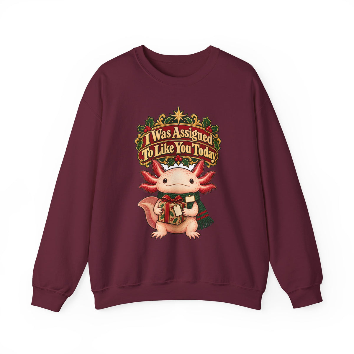 Funny Coworker Christmas Sweatshirt I Was Assigned To Like You Today Shirt, Funny Holiday Gift Tee, Christmas Gift Idea