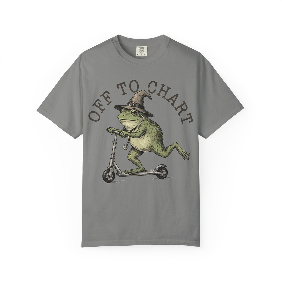 Off To Chart Bold Shirt, Engraved Frog Nurse Scooter Tee, Funny Night Shift Shirt, Nurse Gift