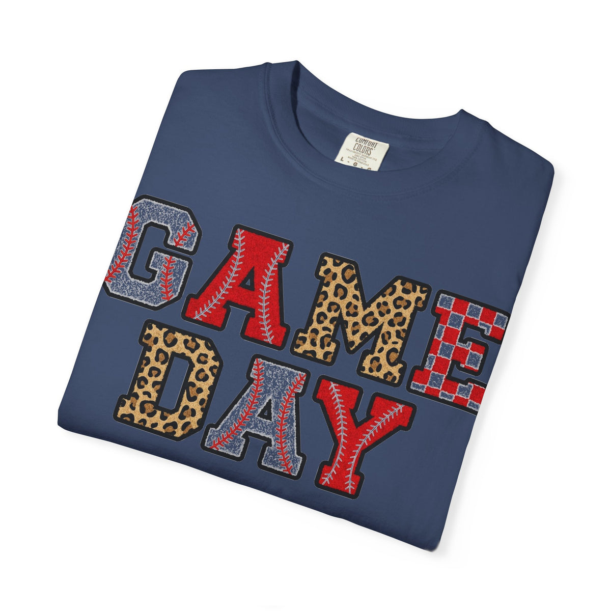 Game Day Varsity Patch Shirt, Baseball Leopard Letter Tee, Sports Mom Shirt, Baseball Mom Gift