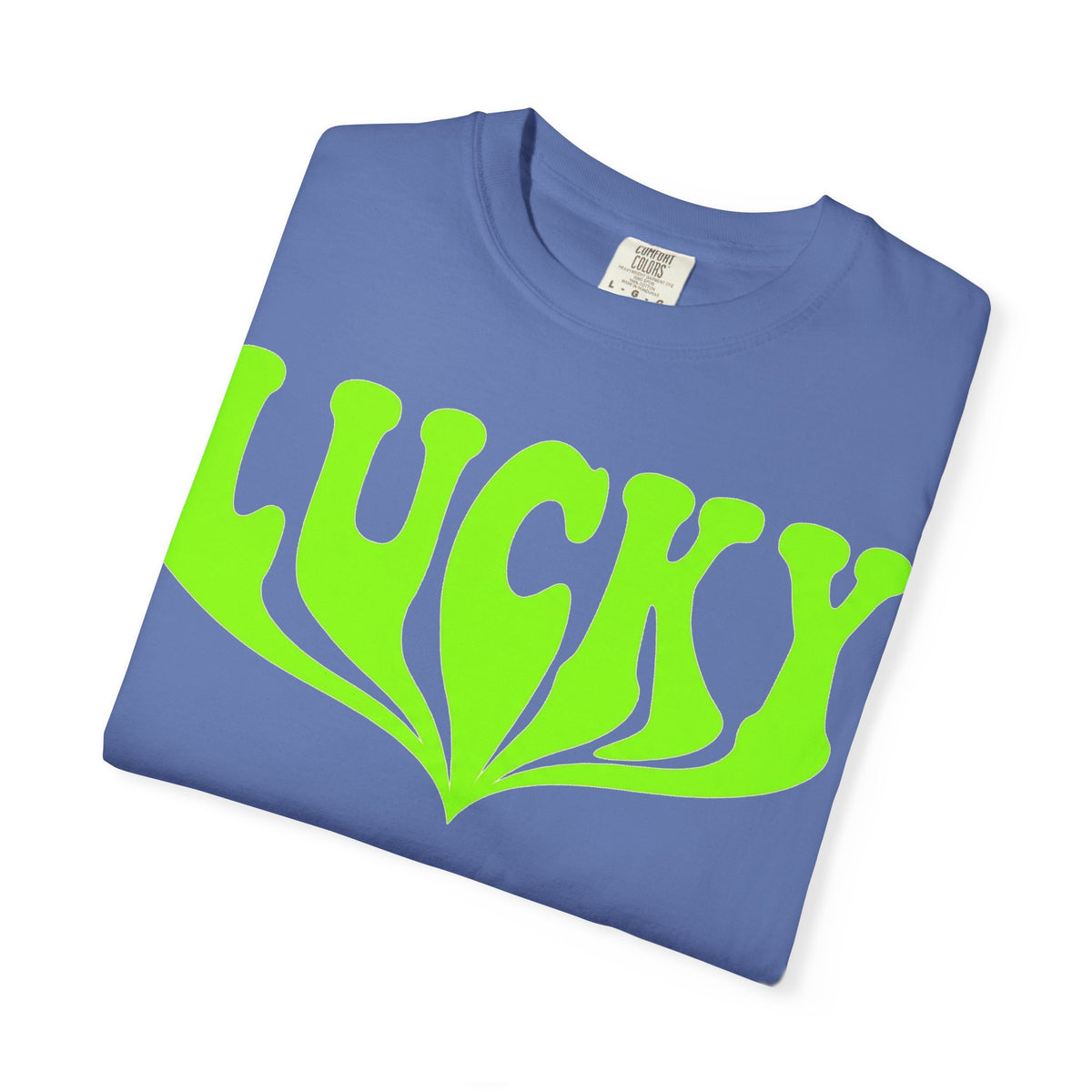Lucky Drippy Type Shirt, Neon Green Psychedelic Tee, Retro St Patricks Day Shirt, Rave Gift