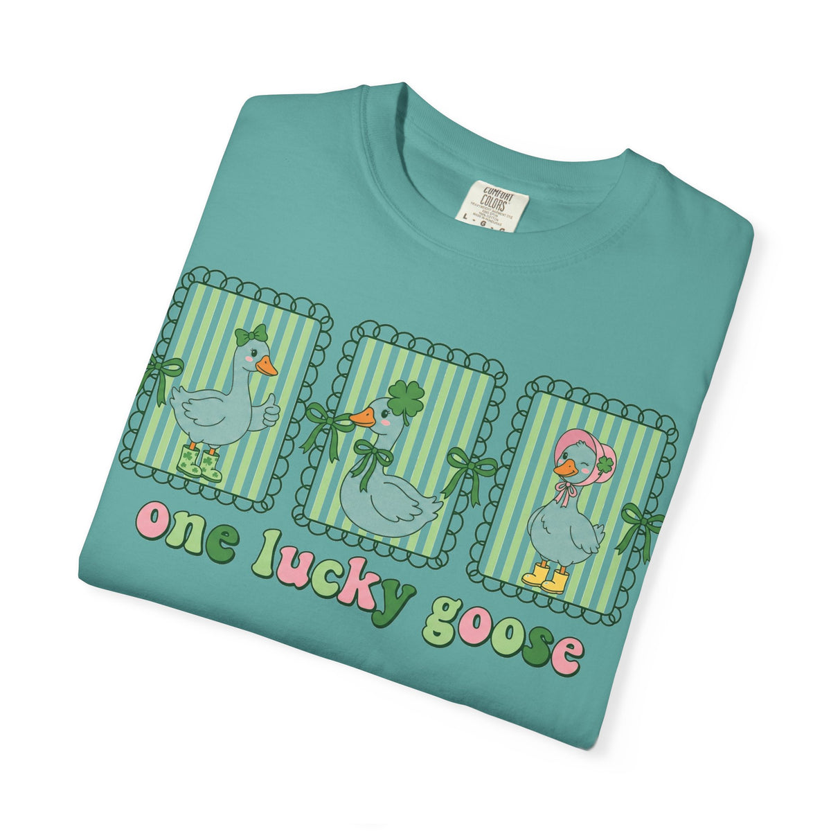 One Lucky Goose Shirt, St Patricks Day Goose Trio Tee, Funny Irish Shirt, Shamrock Gift