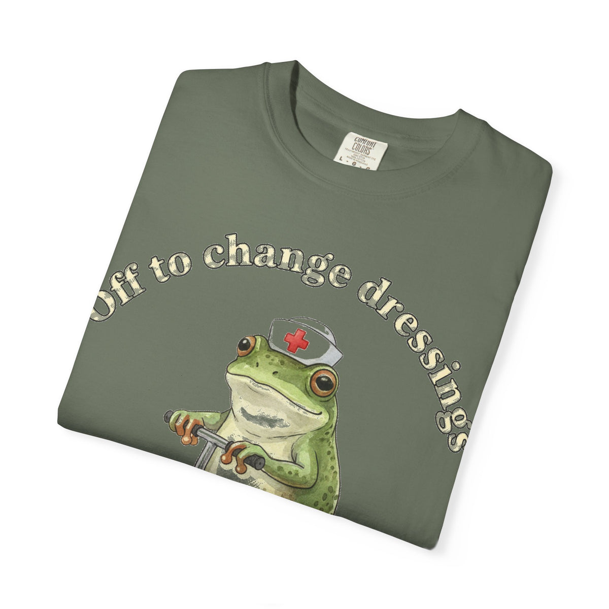 Off To Change Dressings Shirt, Funny Nurse Frog Scooter Tee, Wound Care Nurse Shirt, RN Gift