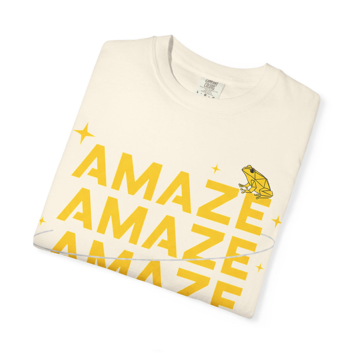 Amaze Amaze Amaze Amaze Shirt, Four Line Retro Type Tee, Frog Sparkle Graphic Shirt, Trendy Gift