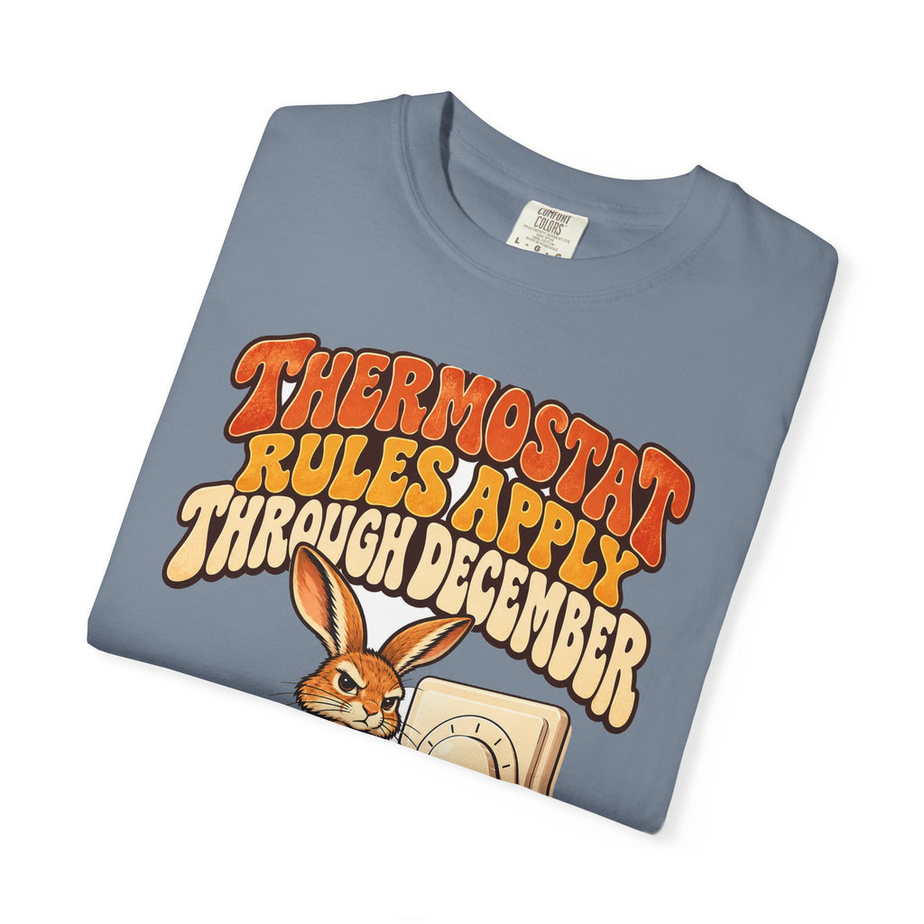 Funny Dad Christmas Gift Thermostat Rules Apply Through December Shirt, Dad Humor Shirt, Gift for Dad Husband Father