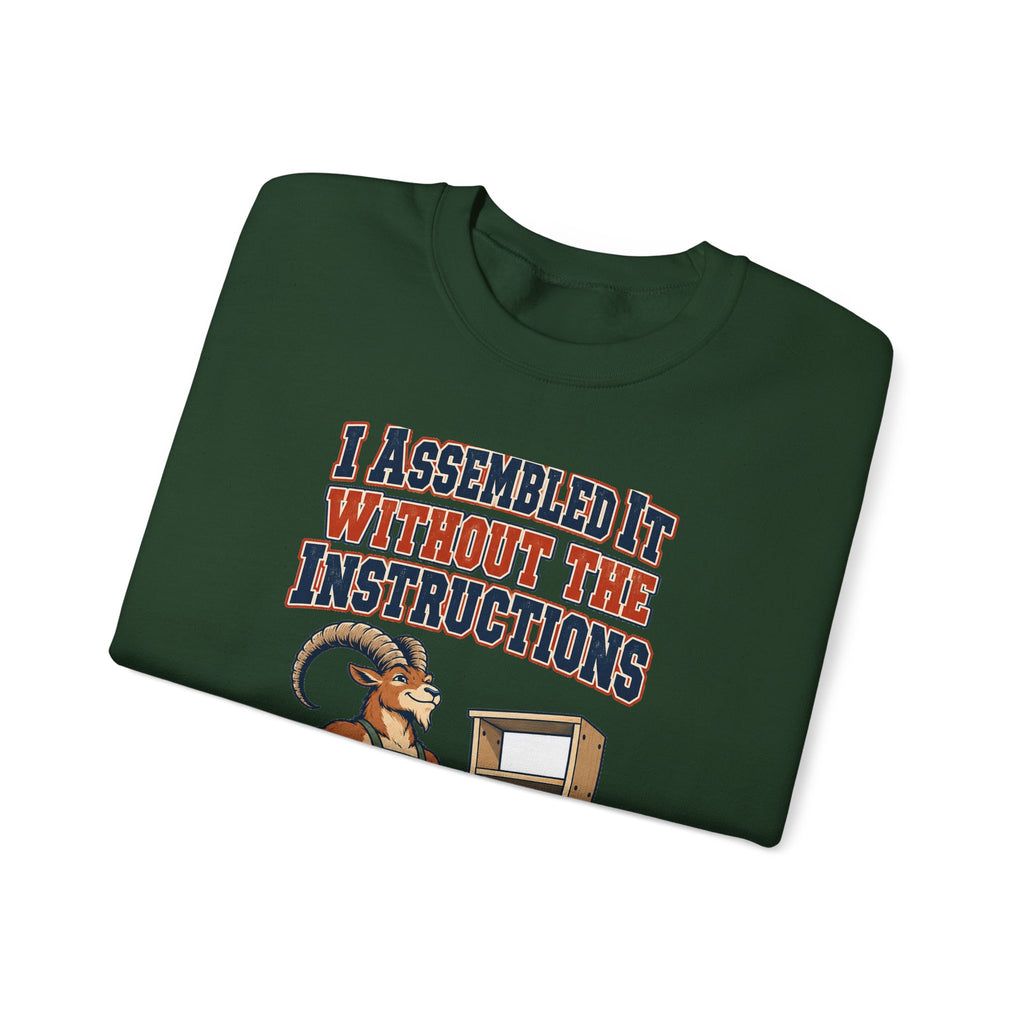 Funny Dad Gift I Assembled It Without The Instructions Sweatshirt, Dad Humor Tee, Christmas Gift for Dad from Daughter Son