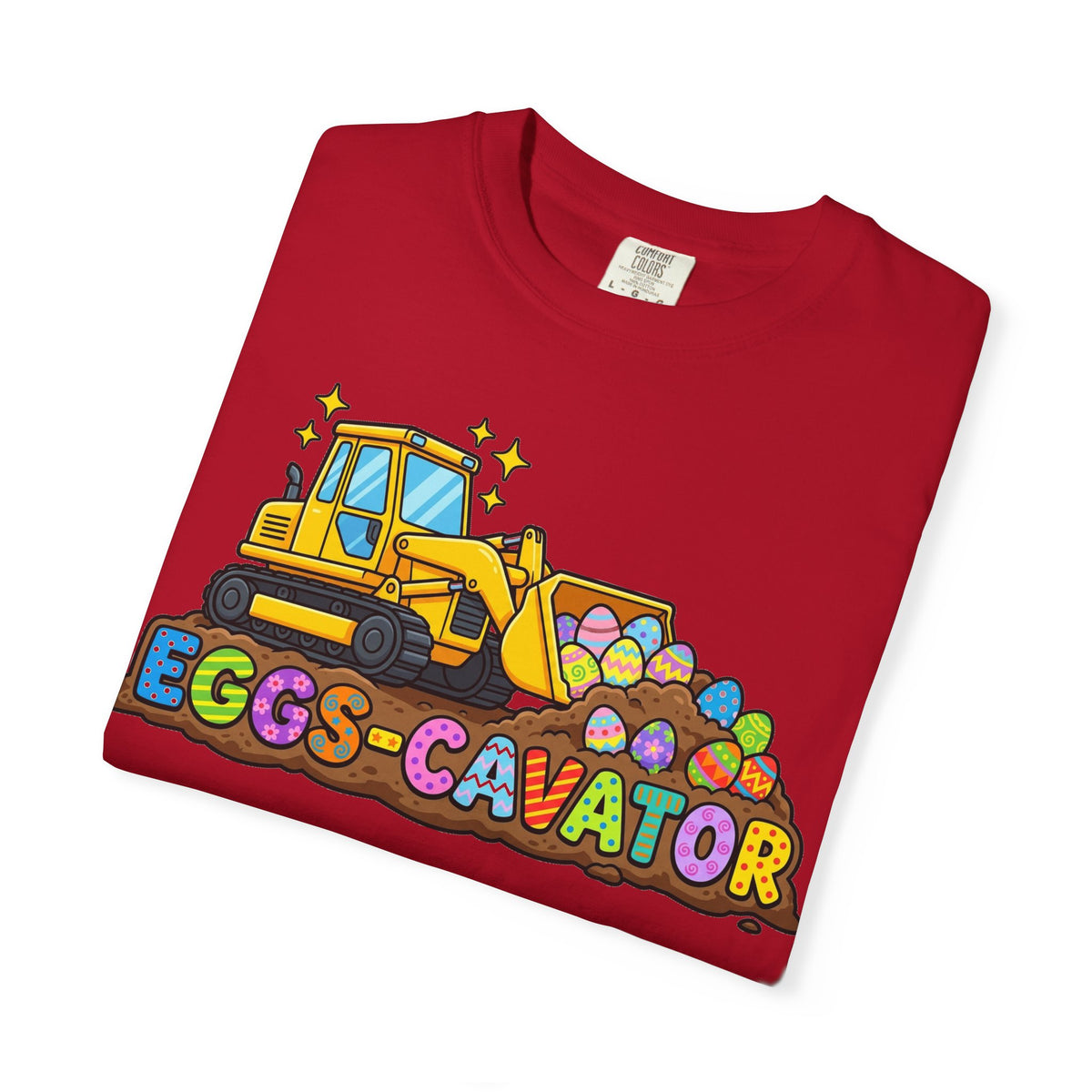 Eggs-Cavator Shirt, Funny Easter Digger Tee, Construction Easter Egg Shirt, Toddler Boy Easter Gift
