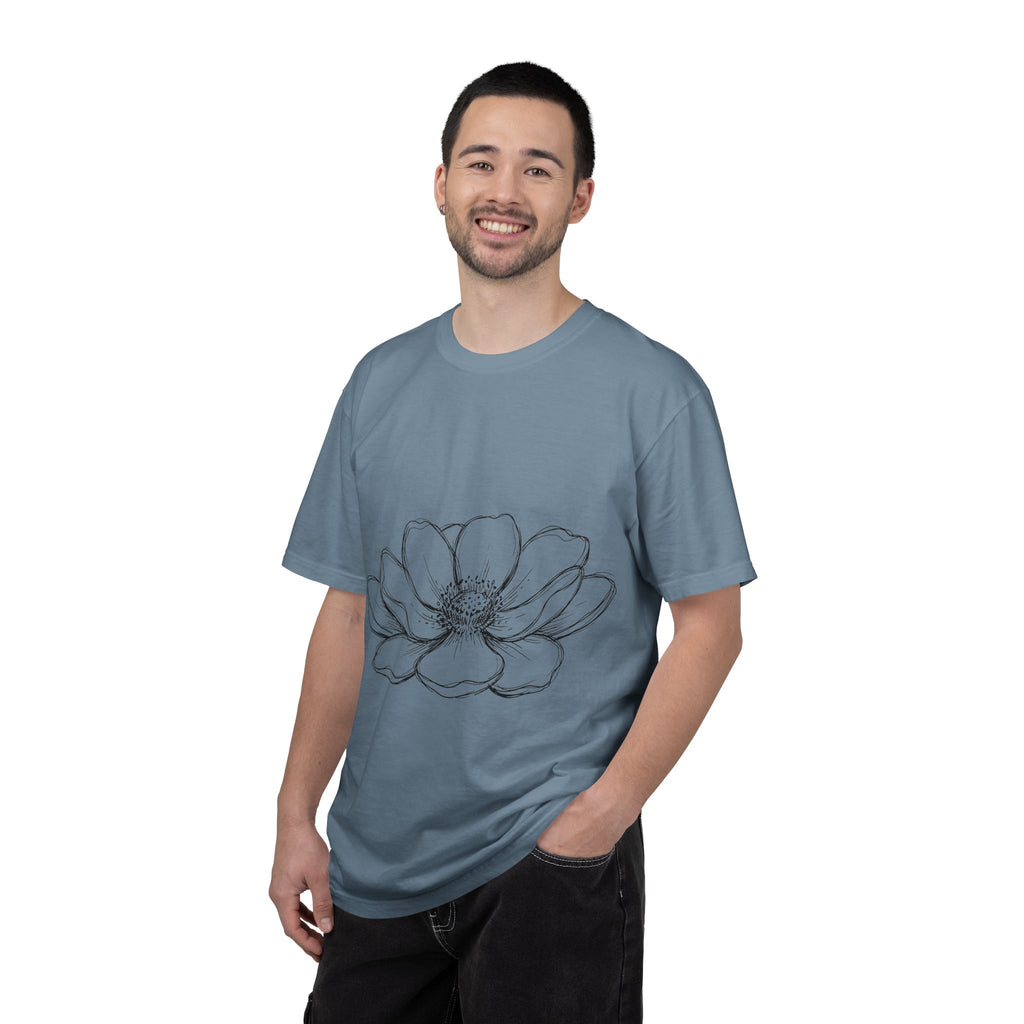 Anemone Flower Line Art Shirt, Minimal Botanical Drawing Tee, Single Bloom Shirt, Plant Lover Gift