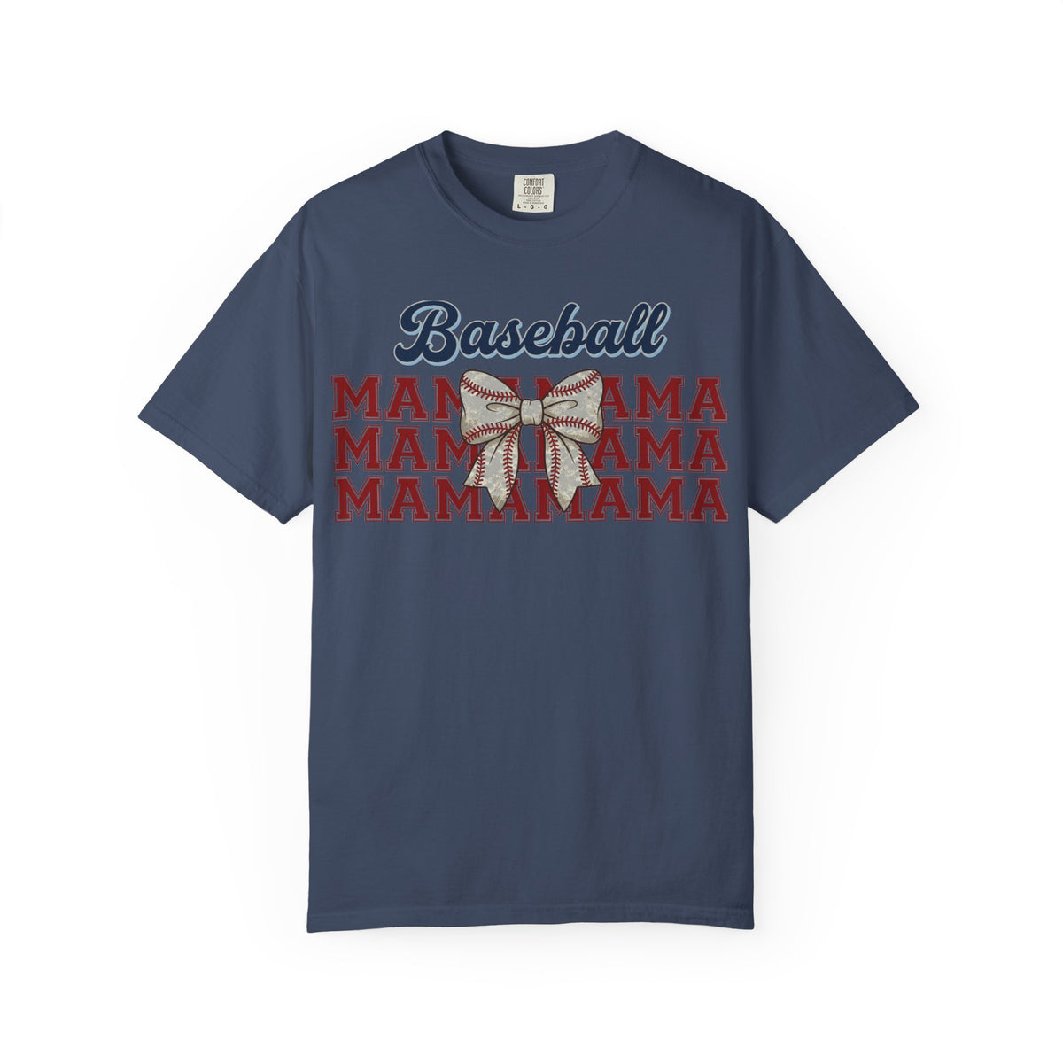 Baseball Mama Shirt, Stacked Varsity Mama Tee, Baseball Bow Mom Shirt, Game Day Baseball Mom Gift