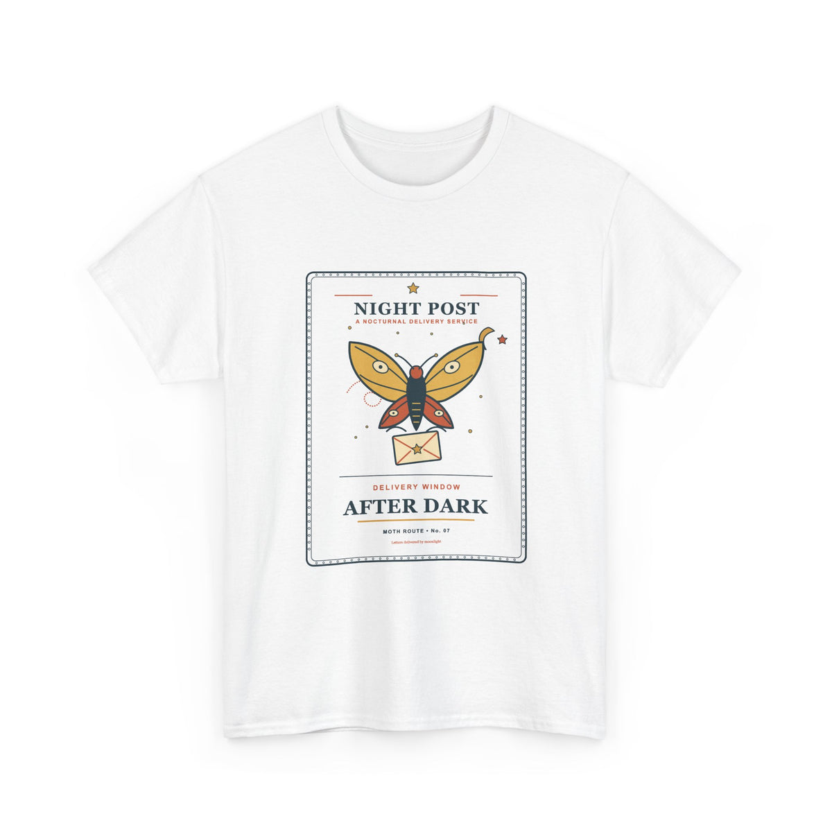 Night Post Moth Route No. 07 T-Shirt — After Dark Mail Tee