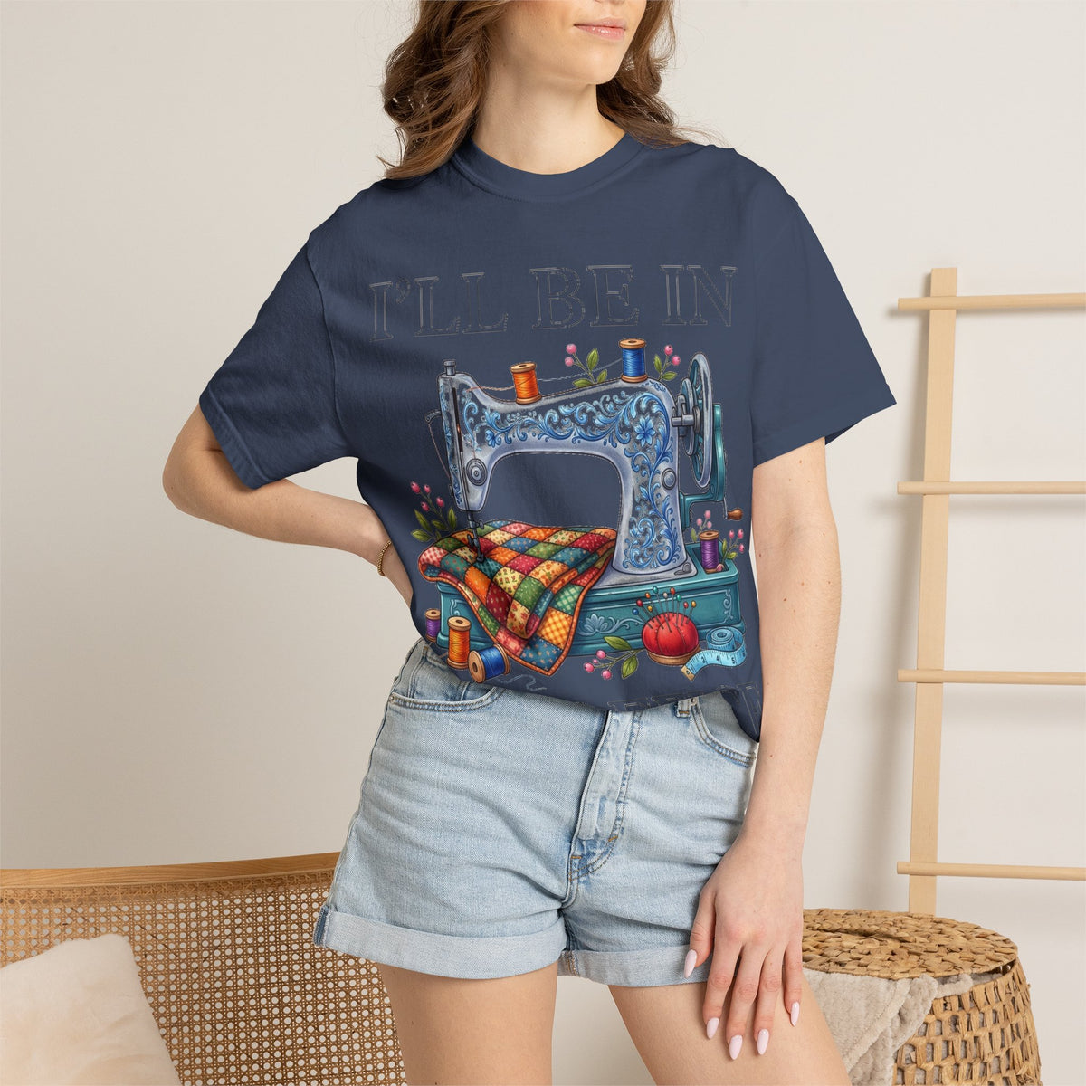 I'll Be In My Office Sewing Shirt, Vintage Sewing Machine Quilter Tee, Funny Seamstress Shirt, Quilter Gift