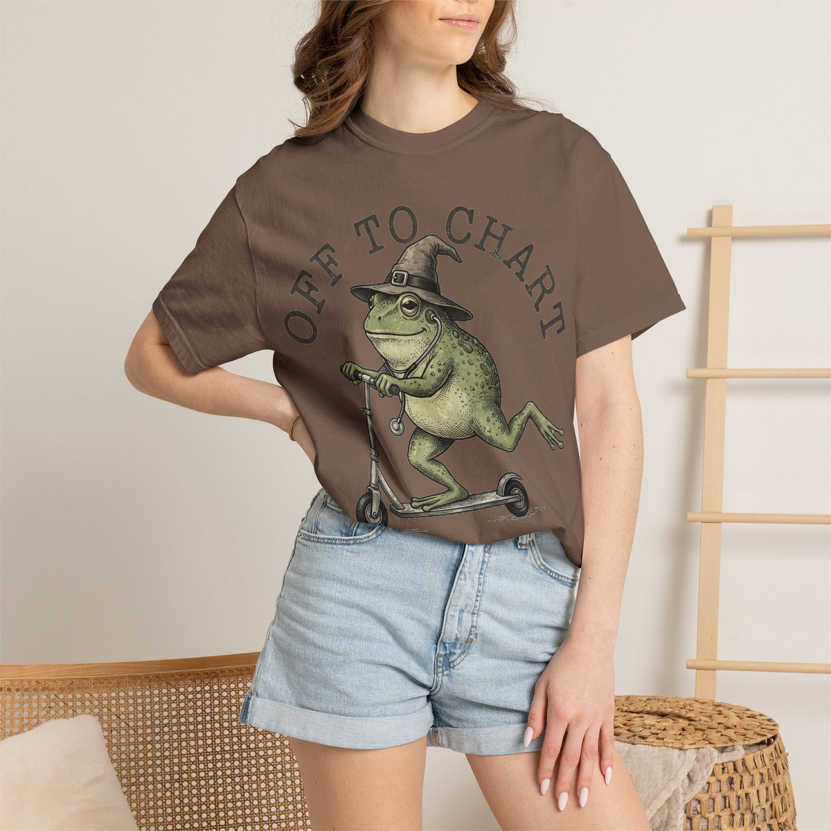 Off To Chart Bold Shirt, Engraved Frog Nurse Scooter Tee, Funny Night Shift Shirt, Nurse Gift