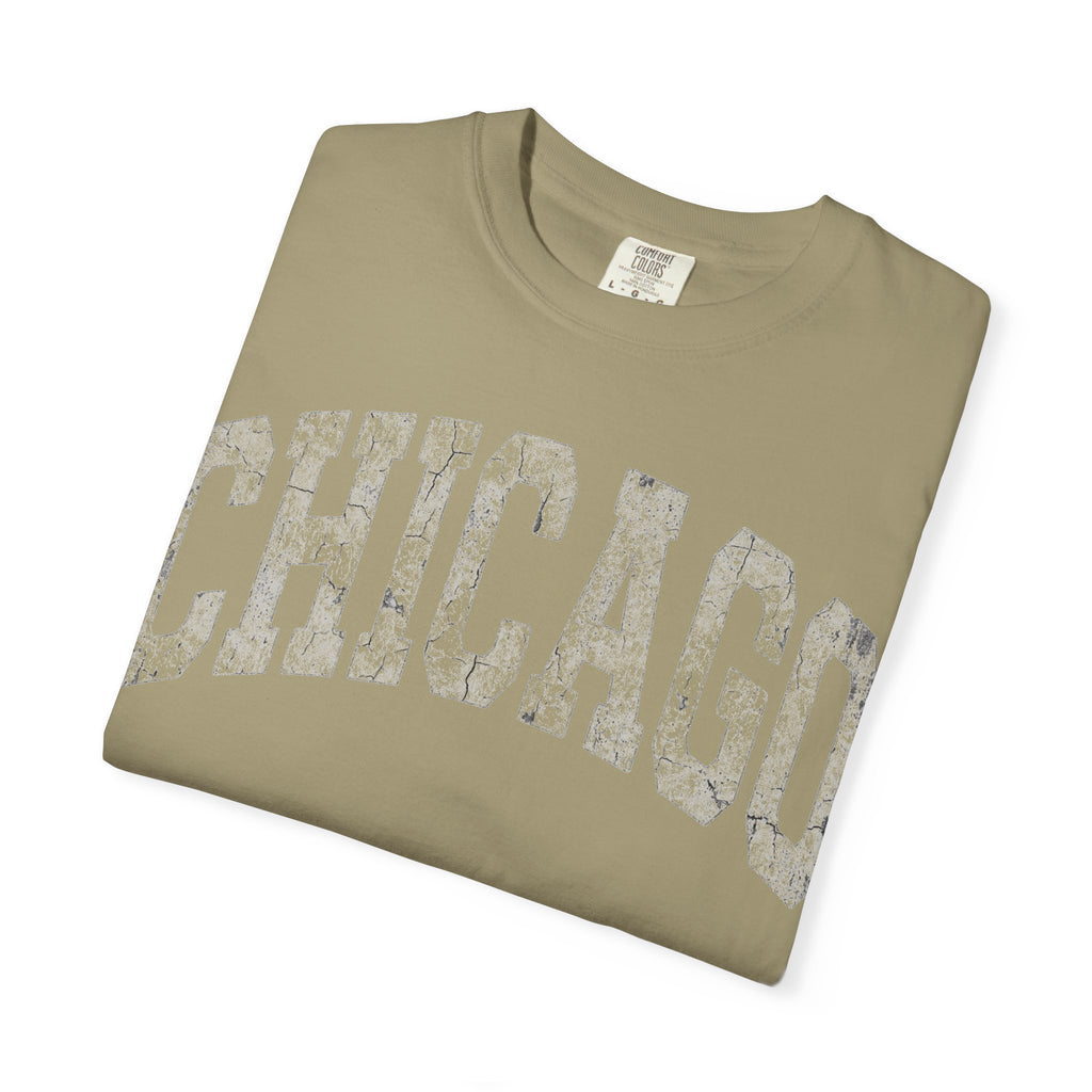 Chicago Vintage Shirt, Distressed Varsity Chicago Tee, Illinois Home City Shirt, Chicago Gift