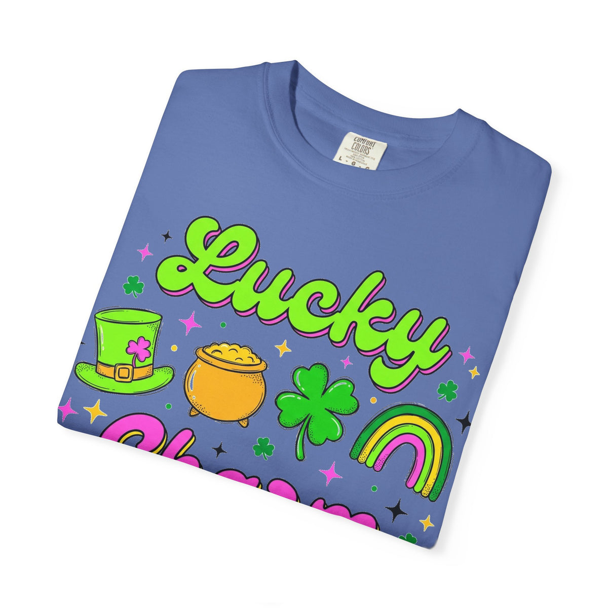 Lucky Charm Shirt, Retro St Patricks Day Doodle Tee, Pot Of Gold Rainbow Shirt, Irish Gift