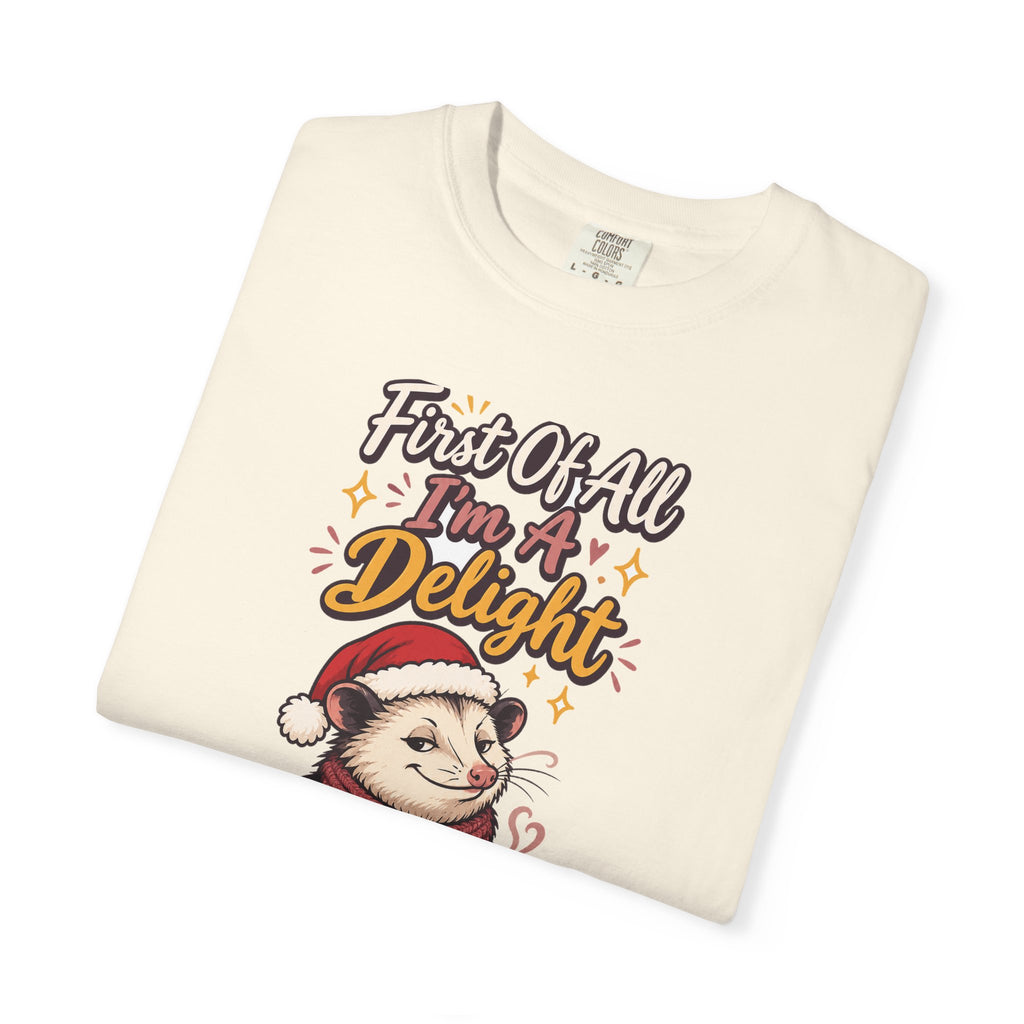 Sarcastic Gift First Of All I'm A Delight Ornament Mug Shirt Funny Christmas Gift for Coworker Sister Friend Opossum