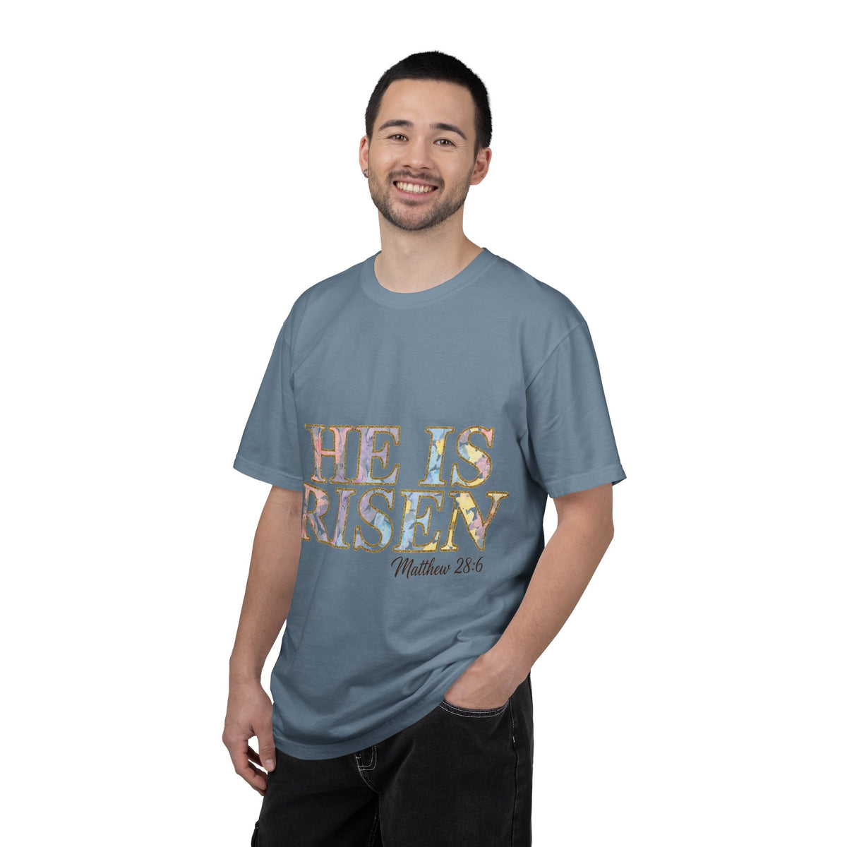 He Is Risen Shirt, Matthew 28:6 Easter Tee, Watercolor Christian Easter Shirt, Faith Gift