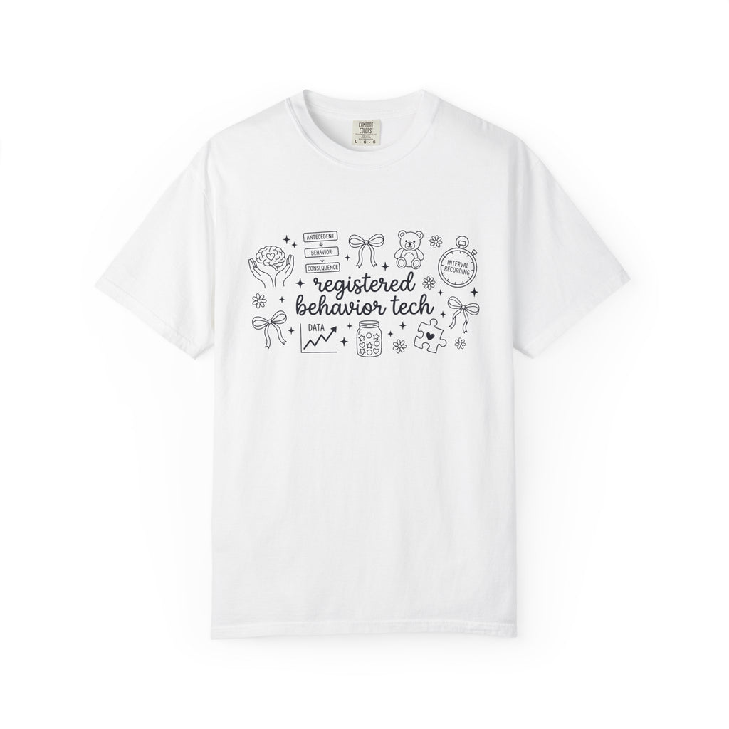 Registered Behavior Tech Doodle Shirt, ABA Data Line Art Tee, RBT Shirt, Behavior Analyst Gift