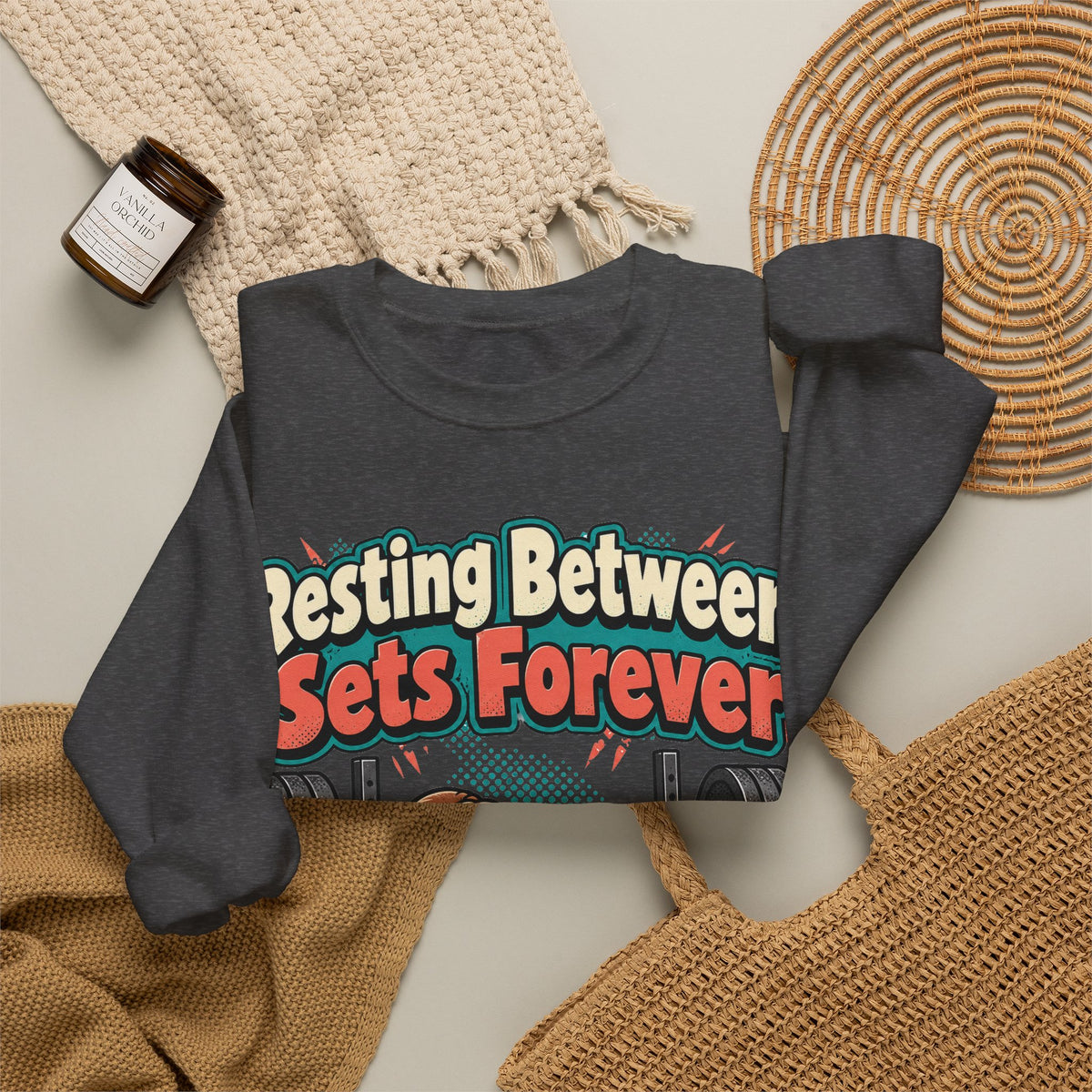 funny gym Sweatshirt Resting Between Sets Forever Sweatshirt, Funny Lifting Graphic Sweatshirt,
