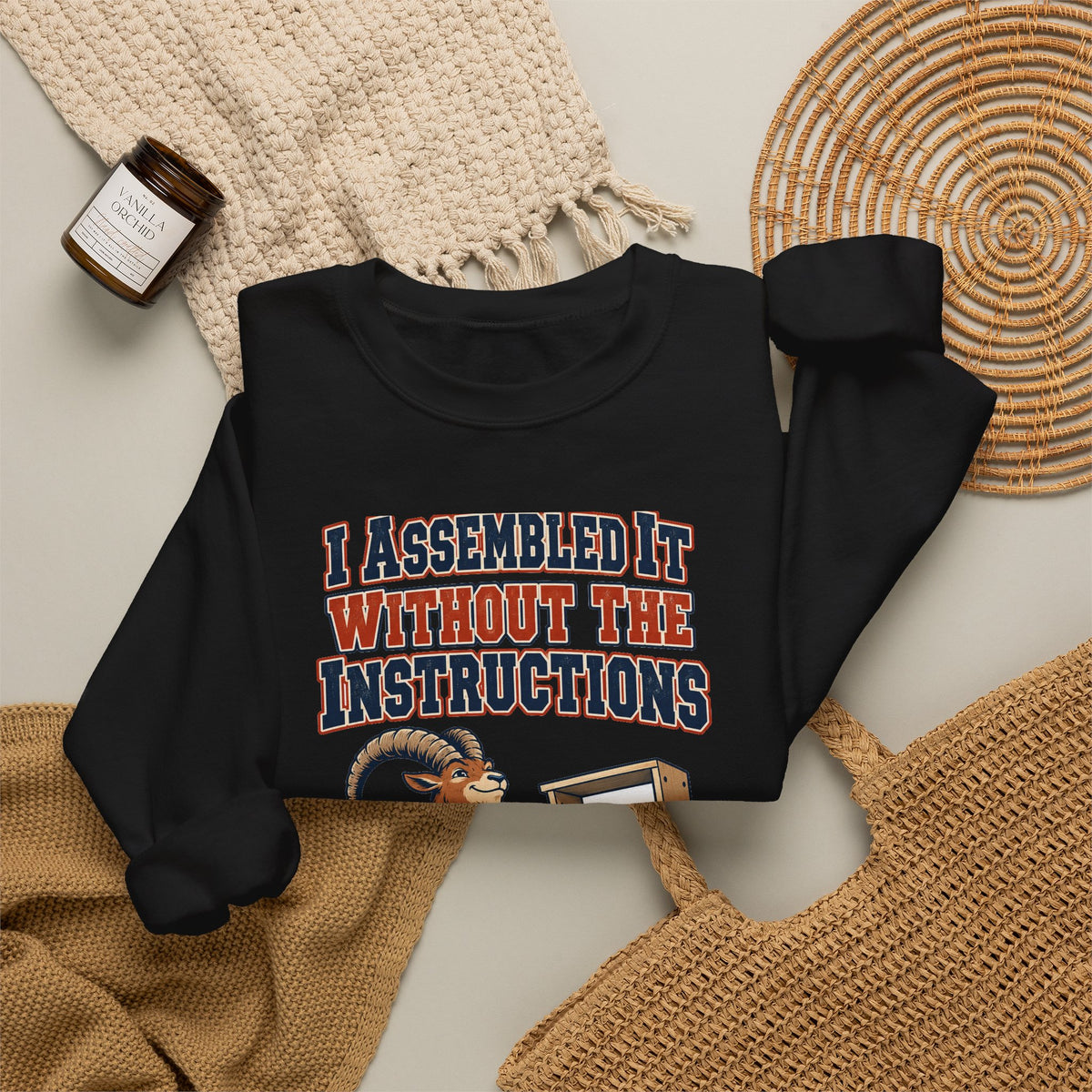 Funny Dad Gift I Assembled It Without The Instructions Sweatshirt, Dad Humor Tee, Christmas Gift for Dad from Daughter Son