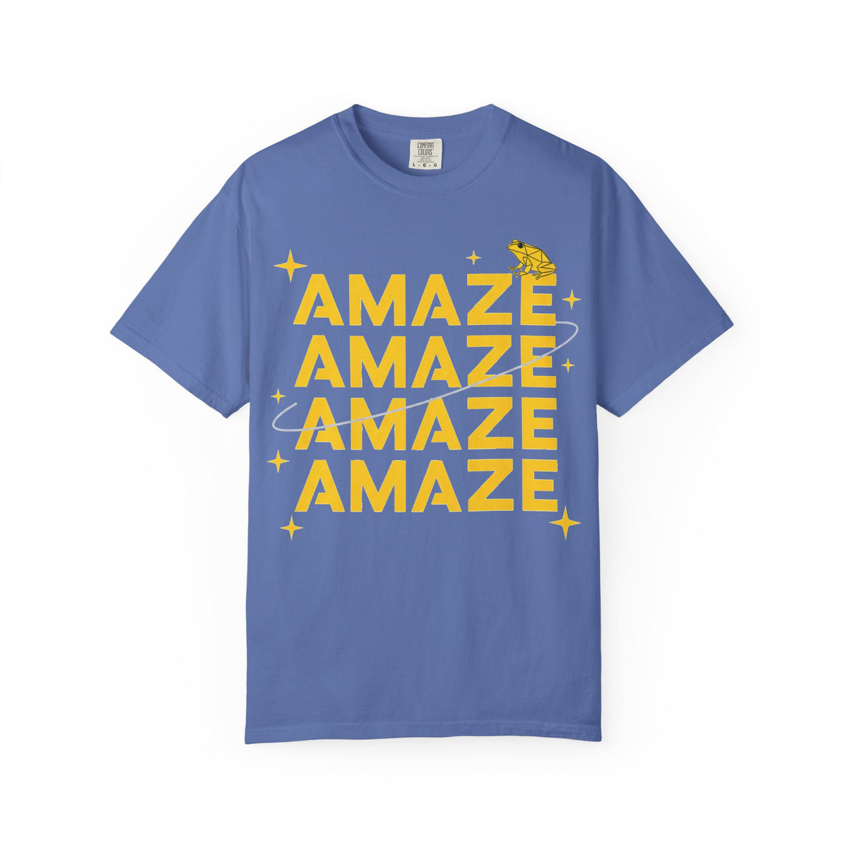 Amaze Amaze Amaze Amaze Shirt, Four Line Retro Type Tee, Frog Sparkle Graphic Shirt, Trendy Gift