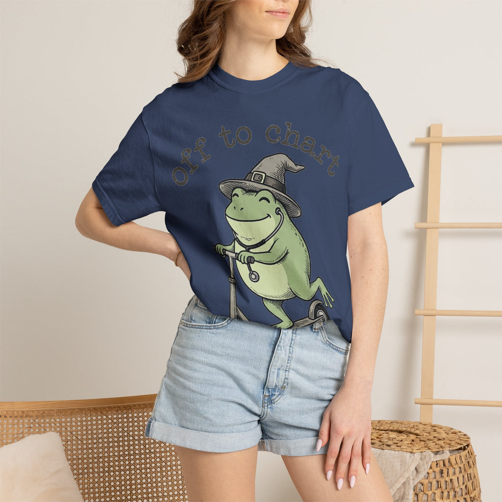 Off To Chart Shirt, Funny Witch Frog Nurse Tee, Charting Nurse Scooter Shirt, RN Gift