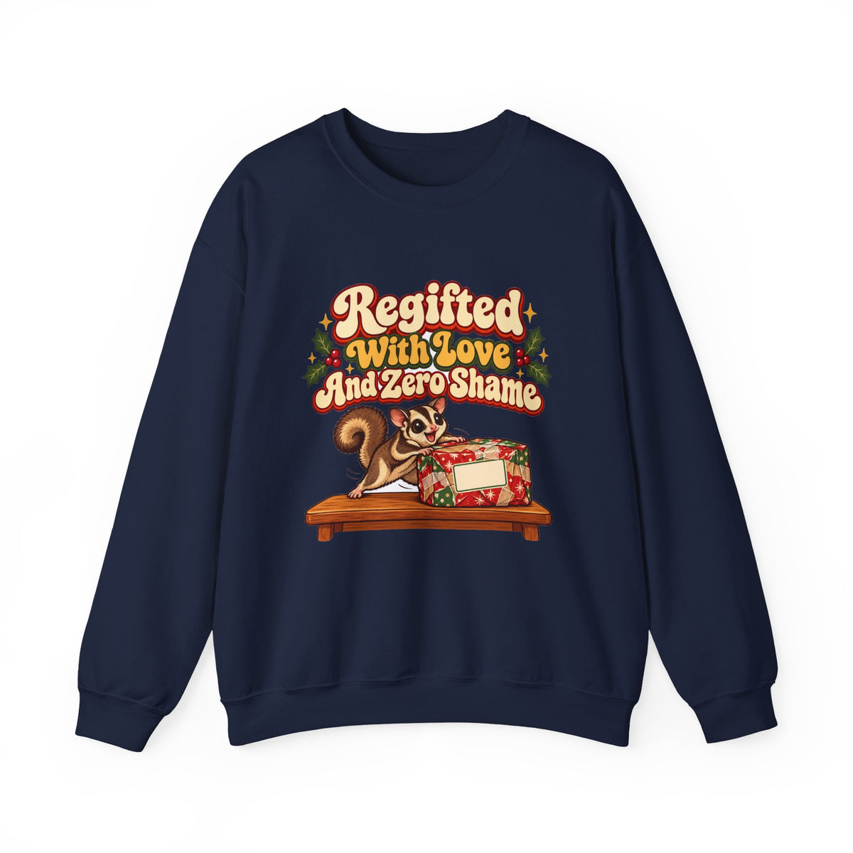 Funny White Elephant Sweatshirt Regifted With Love And Zero Shame Shirt, Funny Holiday Gift Tee, Christmas Gift Idea