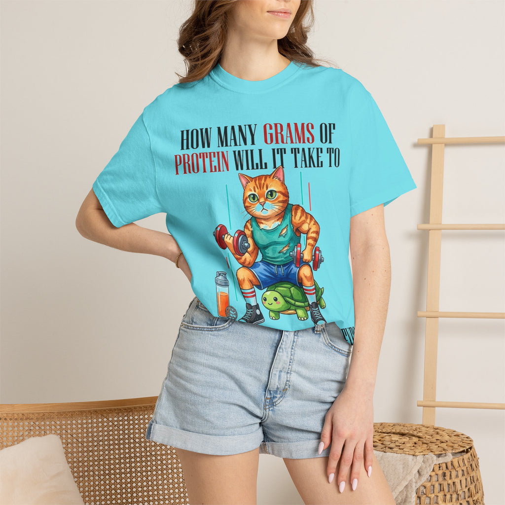 How Many Grams Of Protein Restore The Light In My Eyes Wide Shirt, Buff Gym Cat Tee, Funny Lifting Shirt, Gym Gift