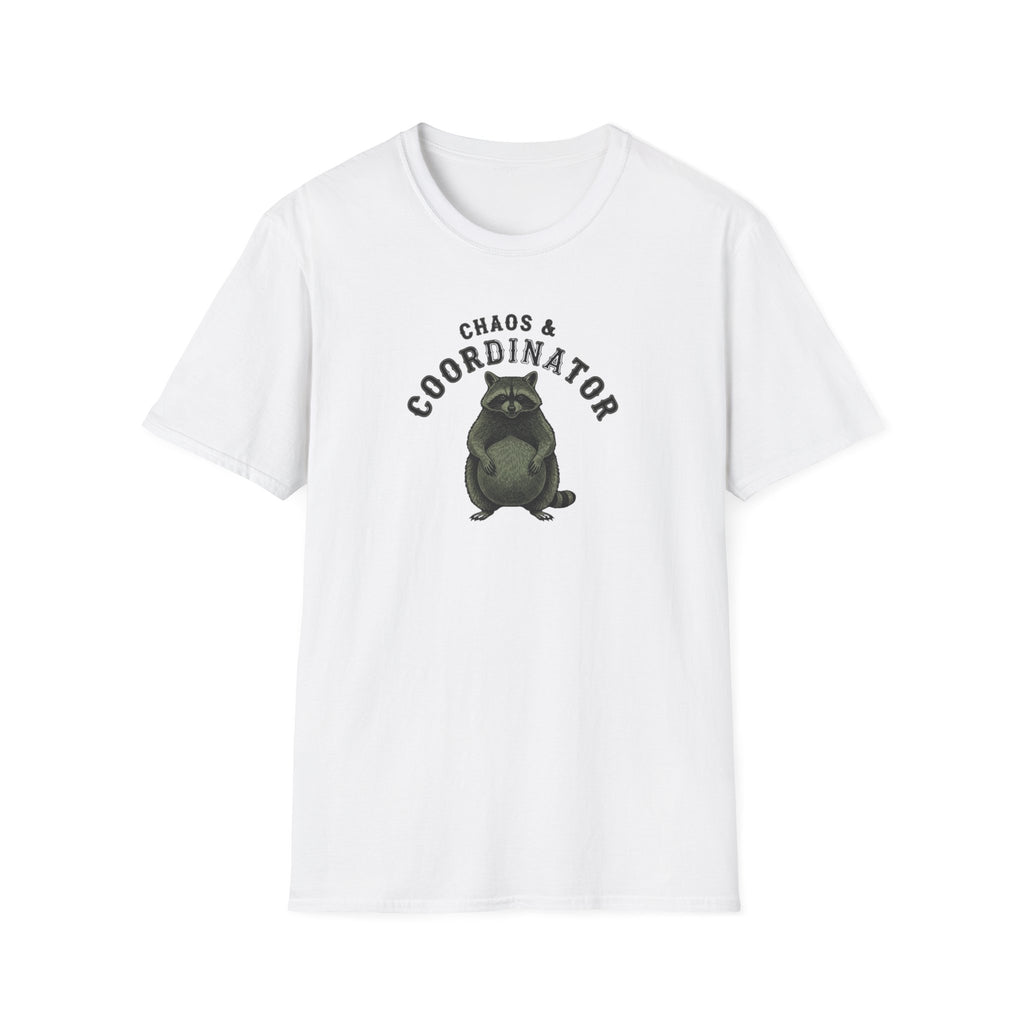 Chaos Coordinator T-Shirt — Funny Raccoon Graphic Tee