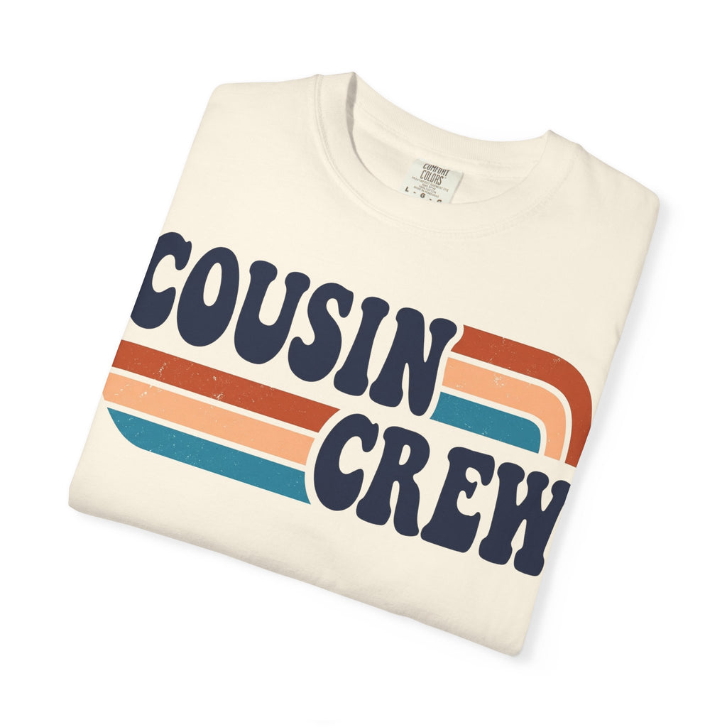 Cousin Crew Rainbow Stripe Shirt, Retro Family Reunion Tee, Matching Cousins Shirt, Family Gift