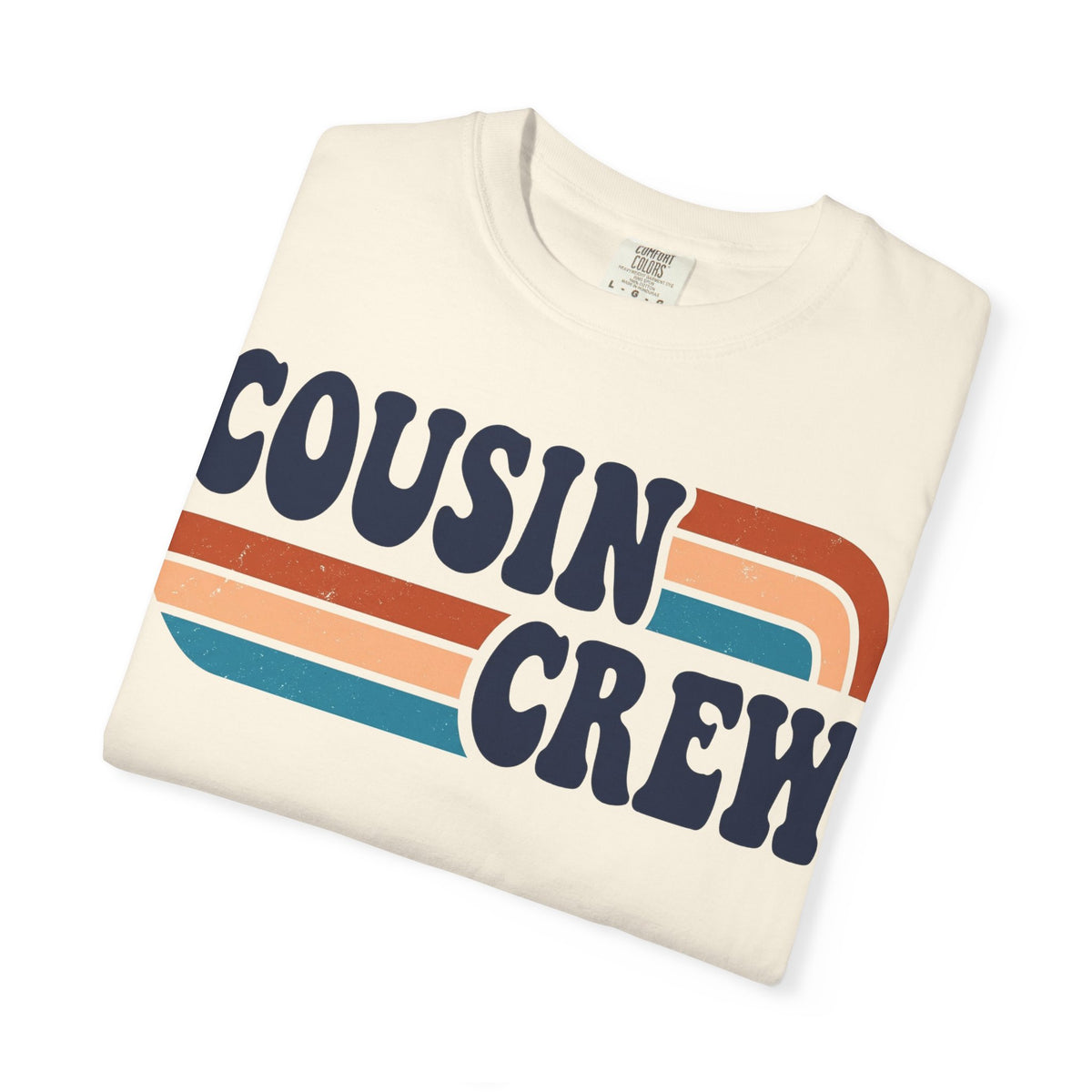 Cousin Crew Rainbow Stripe Shirt, Retro Family Reunion Tee, Matching Cousins Shirt, Family Gift