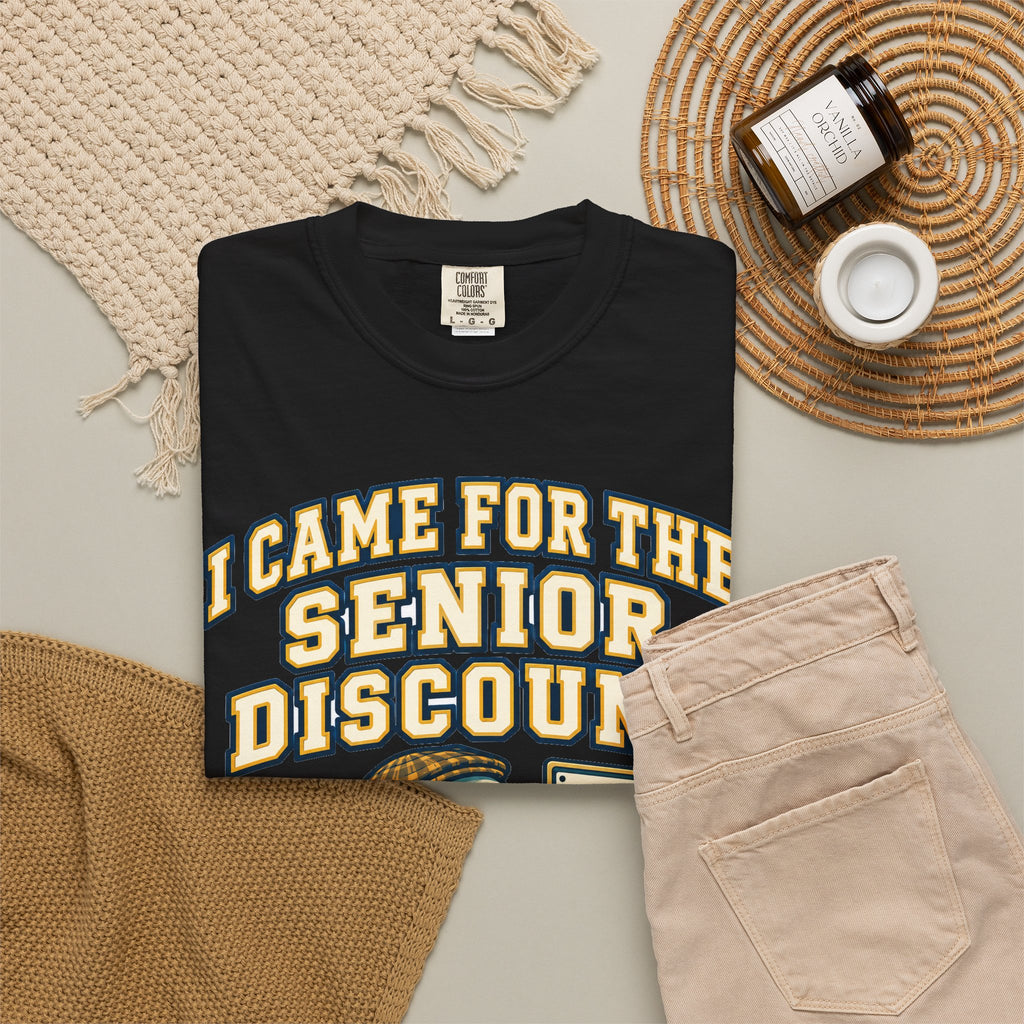 Funny Retirement Shirt I Came For The Senior Discount, Retirement Gift Tee, Comfort Colors Graphic Shirt