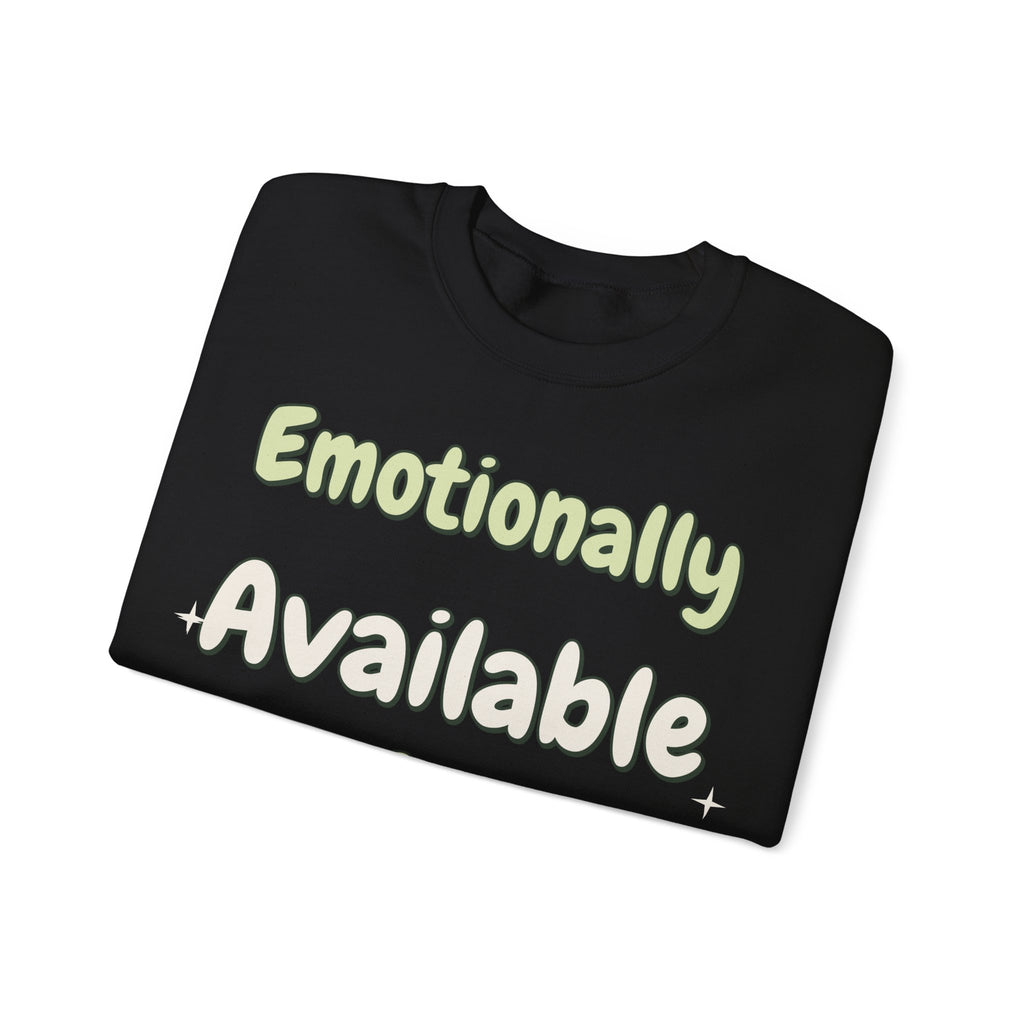 Funny Quote Sweatshirt For Women Emotionally Available For Snacks | Funny Sarcasm Sweatshirt | Sarcastic Quote Sweatshirt | Gift