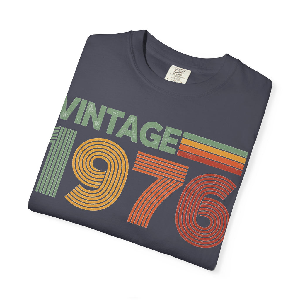 Vintage 1976 Classic Shirt, Seventies Stripe Birthday Tee, Born In 1976 Shirt, 50th Birthday Gift