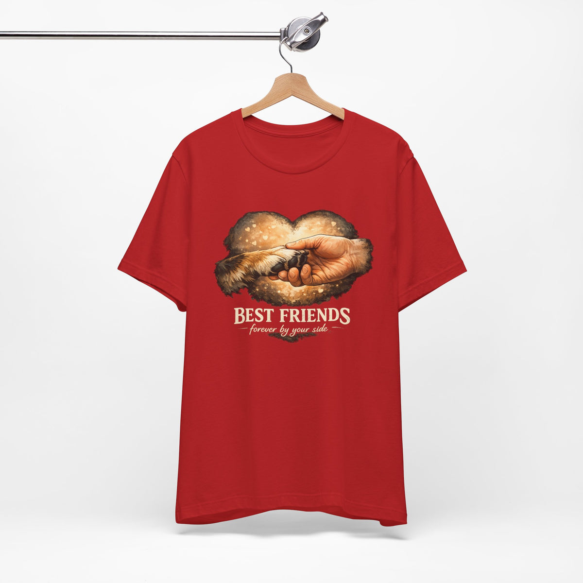 Best Friends Paw & Human T-Shirt — "Best Friends" Pet Lover Tee