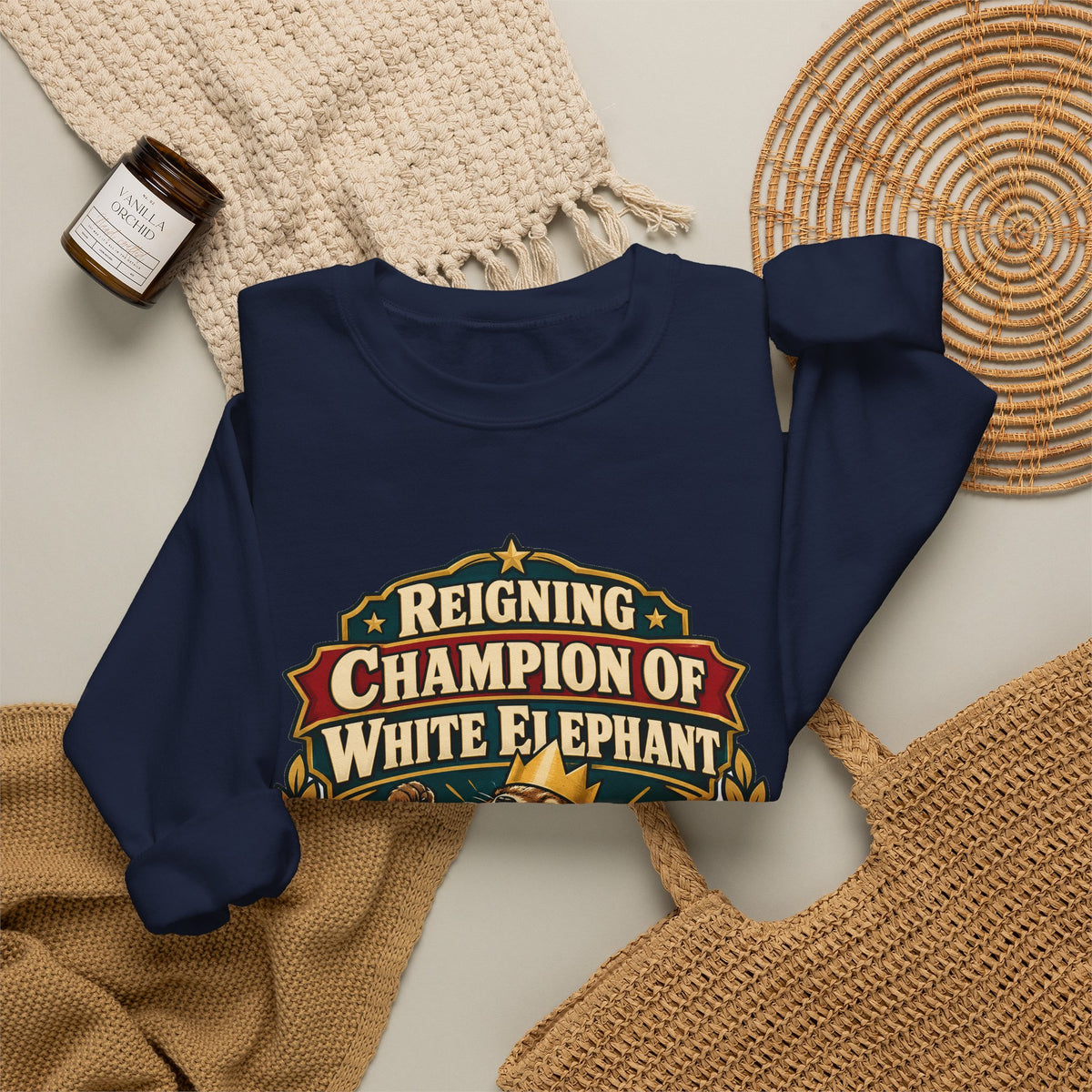 Reigning Champion Of White Elephant Sweatshirt | white elephant gift | Work Gift