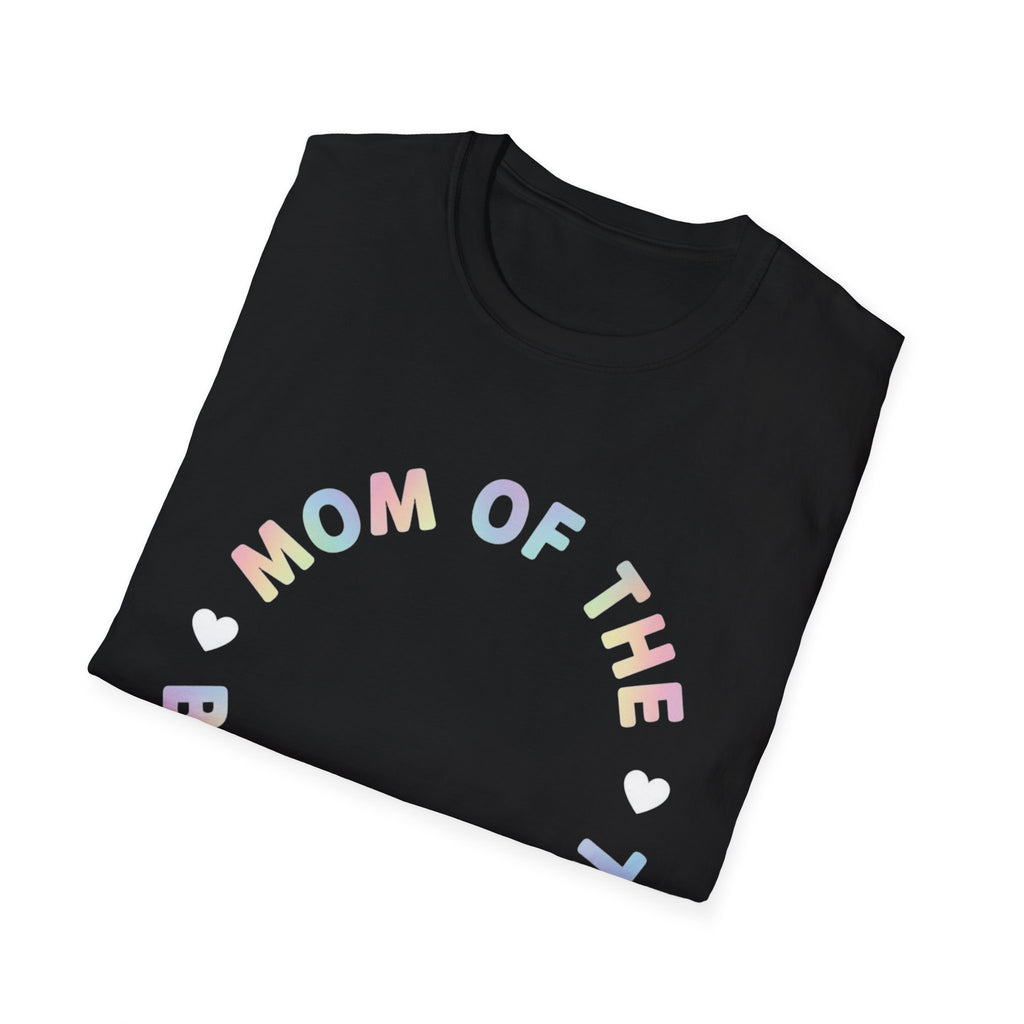 Mom of the Birthday Girl T-Shirt — Pastel Circle Birthday Mom Tee