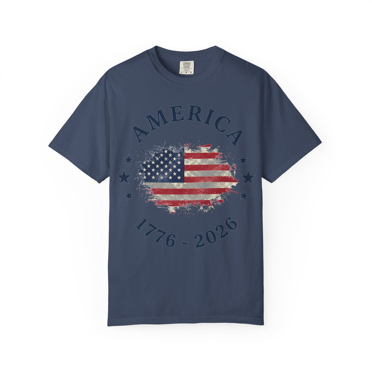 America 1776 2026 Arched Shirt, Vintage Flag Splash Tee, Patriotic Americana Shirt, Independence Day Gift