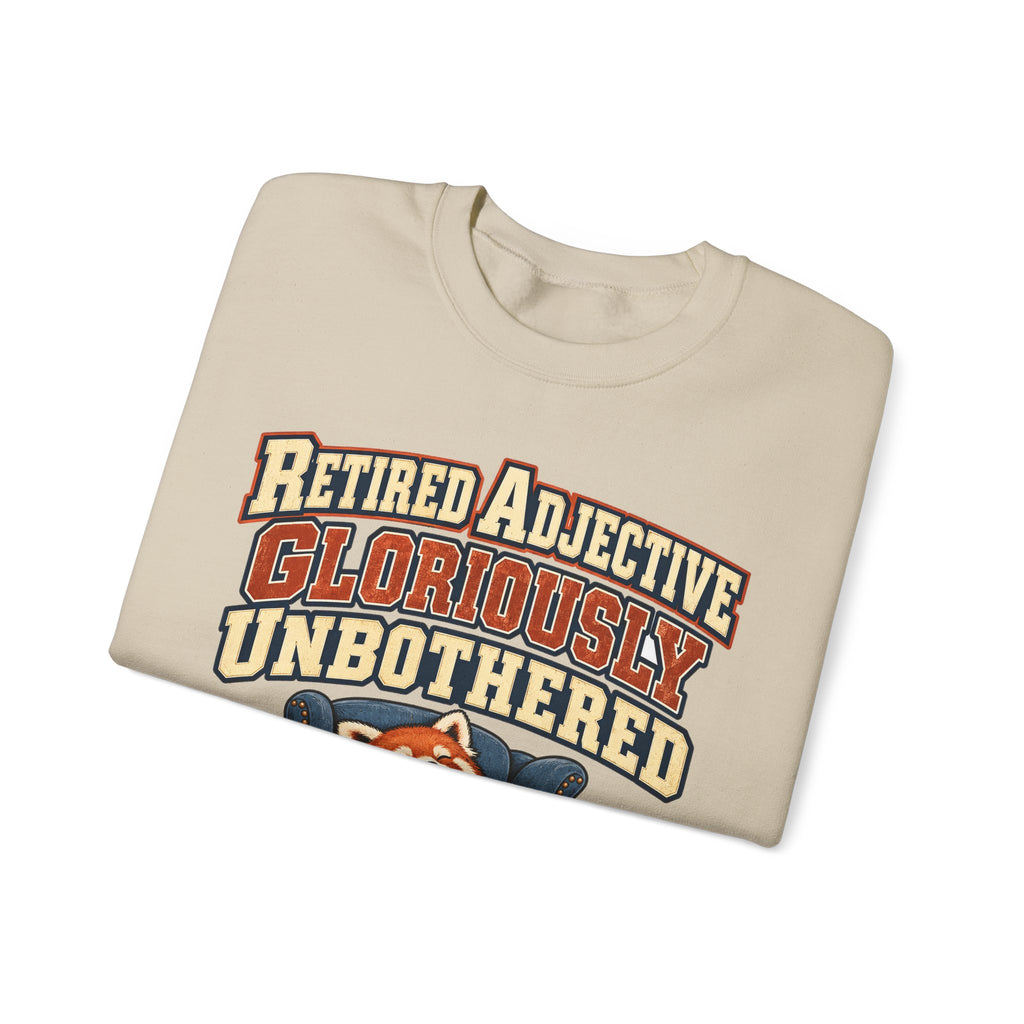 Funny Retirement Sweatshirt Retired Adjective Gloriously Unbothered Red Panda Sweatshirt, Retirement Gift, Sweatshirt