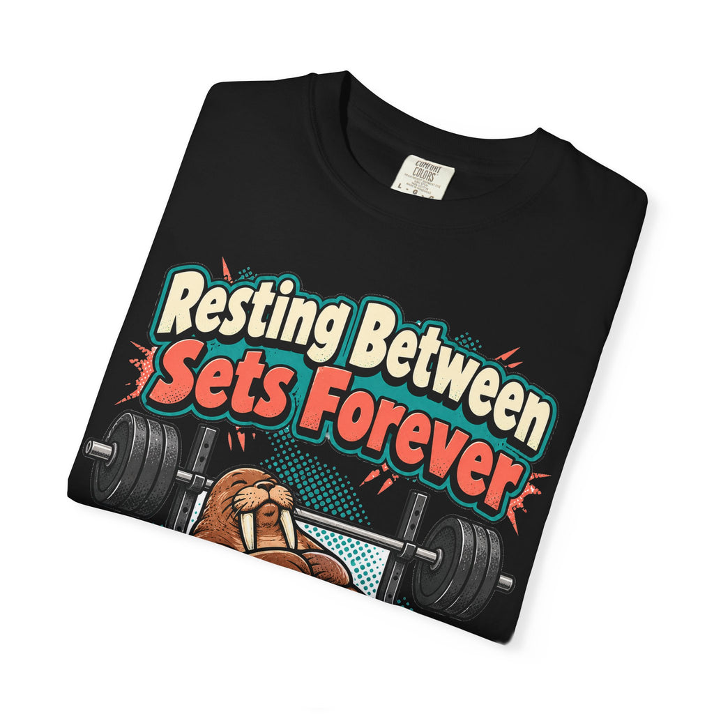 funny gym shirt Resting Between Sets Forever Shirt, Funny Lifting Graphic Shirt, Comfort Colors