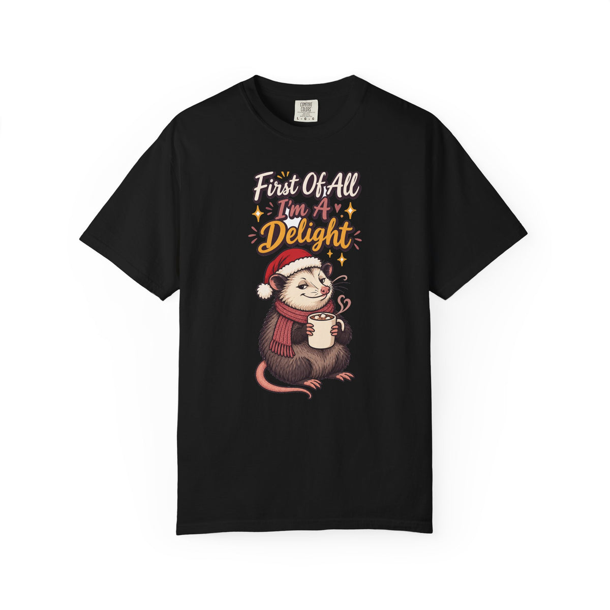 Sarcastic Gift First Of All I'm A Delight Ornament Mug Shirt Funny Christmas Gift for Coworker Sister Friend Opossum