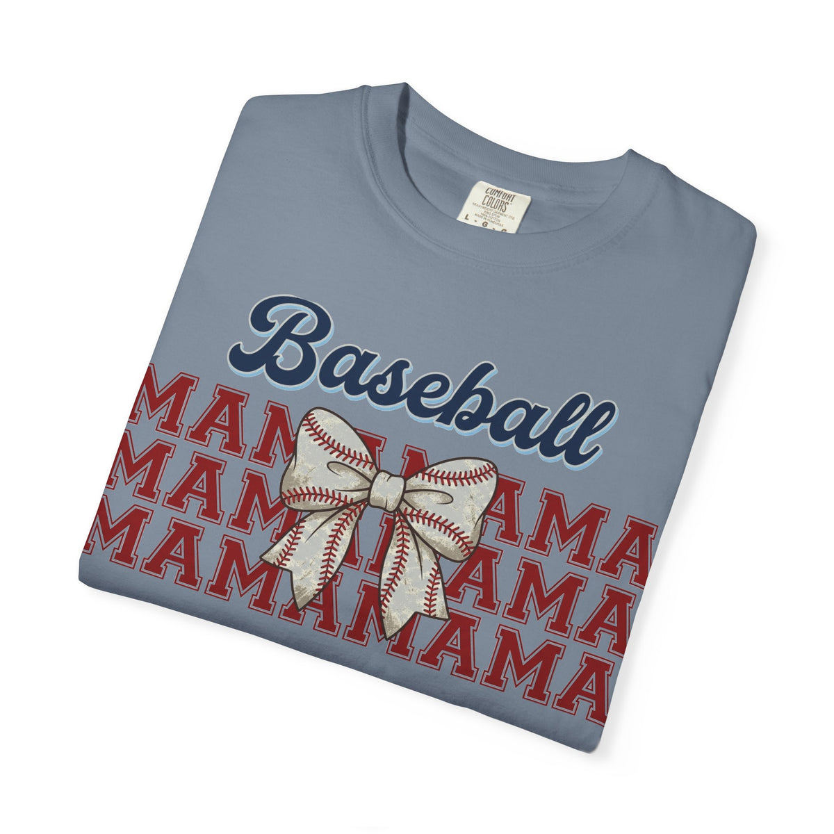 Baseball Mama Shirt, Stacked Varsity Mama Tee, Baseball Bow Mom Shirt, Game Day Baseball Mom Gift