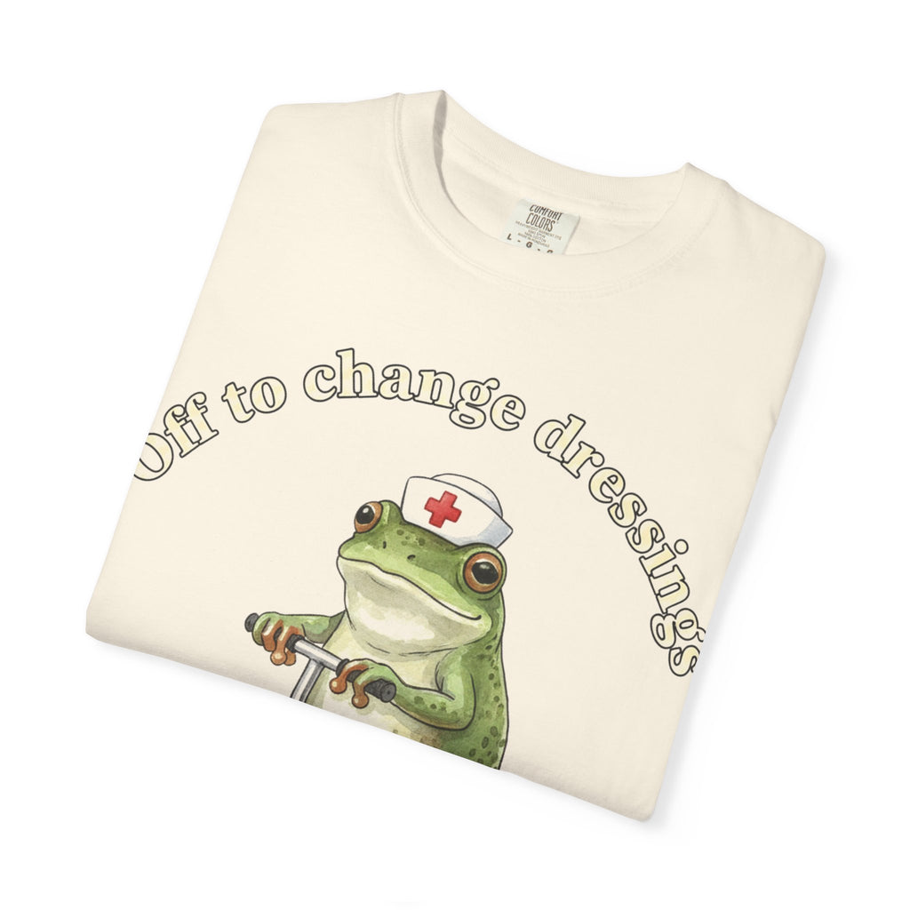Off To Change Dressings Shirt, Funny Nurse Frog Scooter Tee, Wound Care Nurse Shirt, RN Gift
