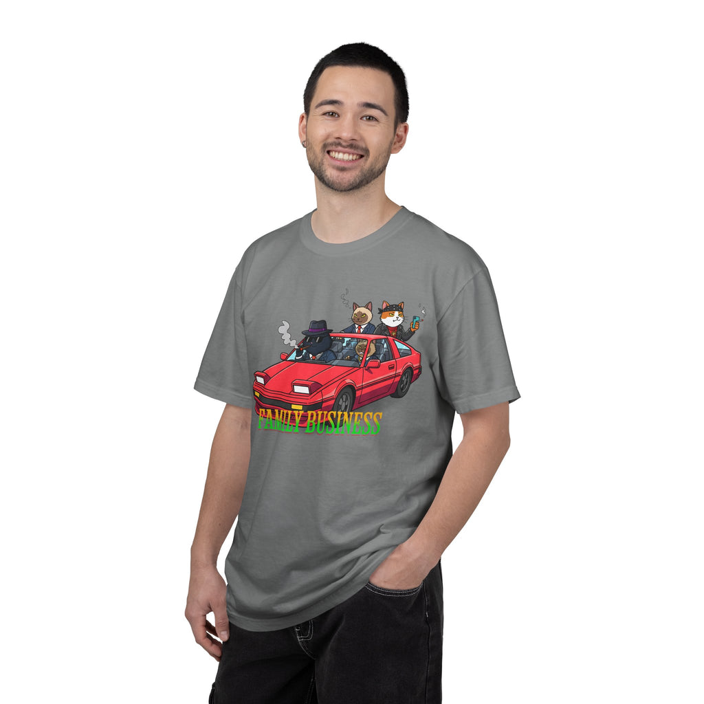 Family Business T-Shirt — Retro Car with Fox Crew Graphic