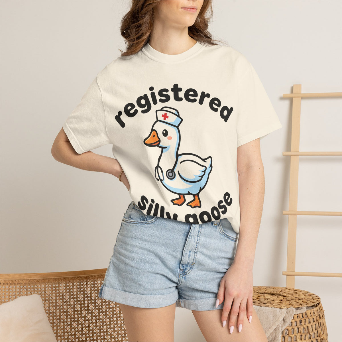 Registered Silly Goose Blushing Shirt, Cute Nurse Goose Tee, Funny RN Shirt, Nurse Week Gift