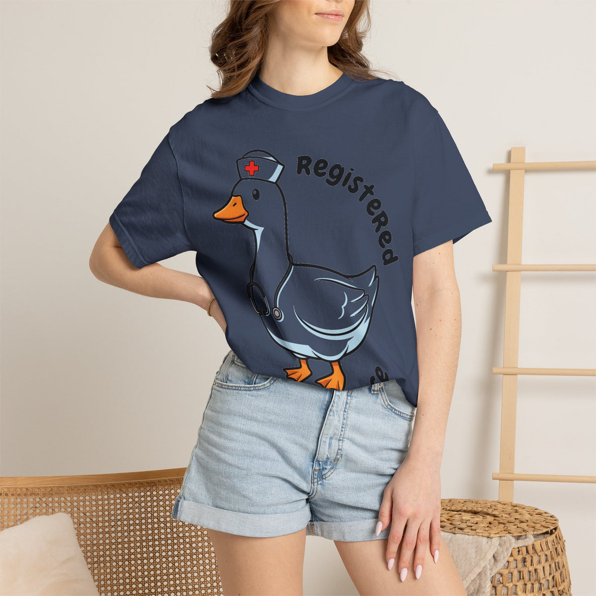 Registered Silly Goose Curved Shirt, Nurse Goose Stethoscope Tee, Funny Nurse Shirt, RN Gift